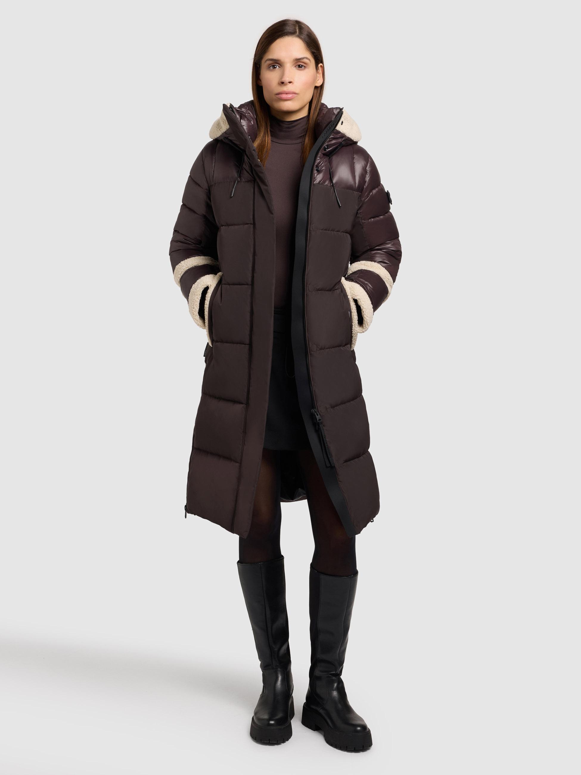 Wintermantel mit Plüsch-Elementen "Desna2" Moody Plum