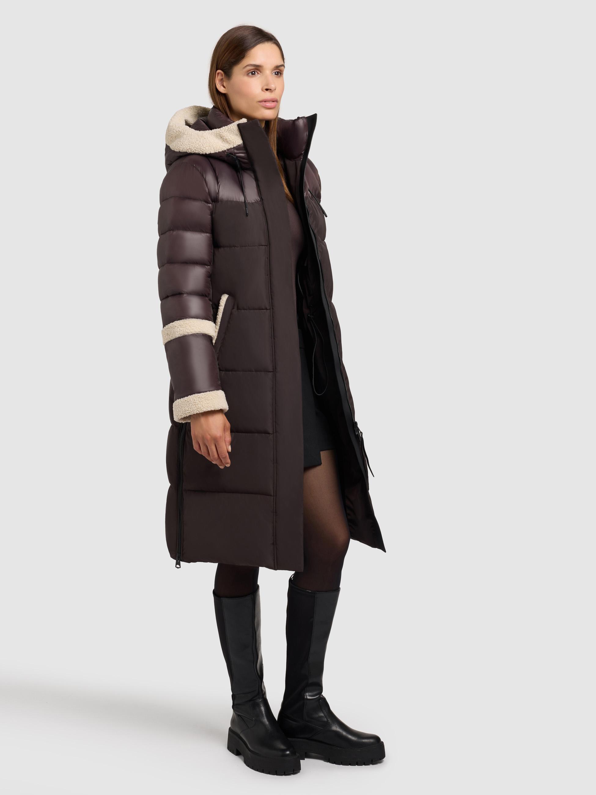 Wintermantel mit Plüsch-Elementen "Desna2" Moody Plum