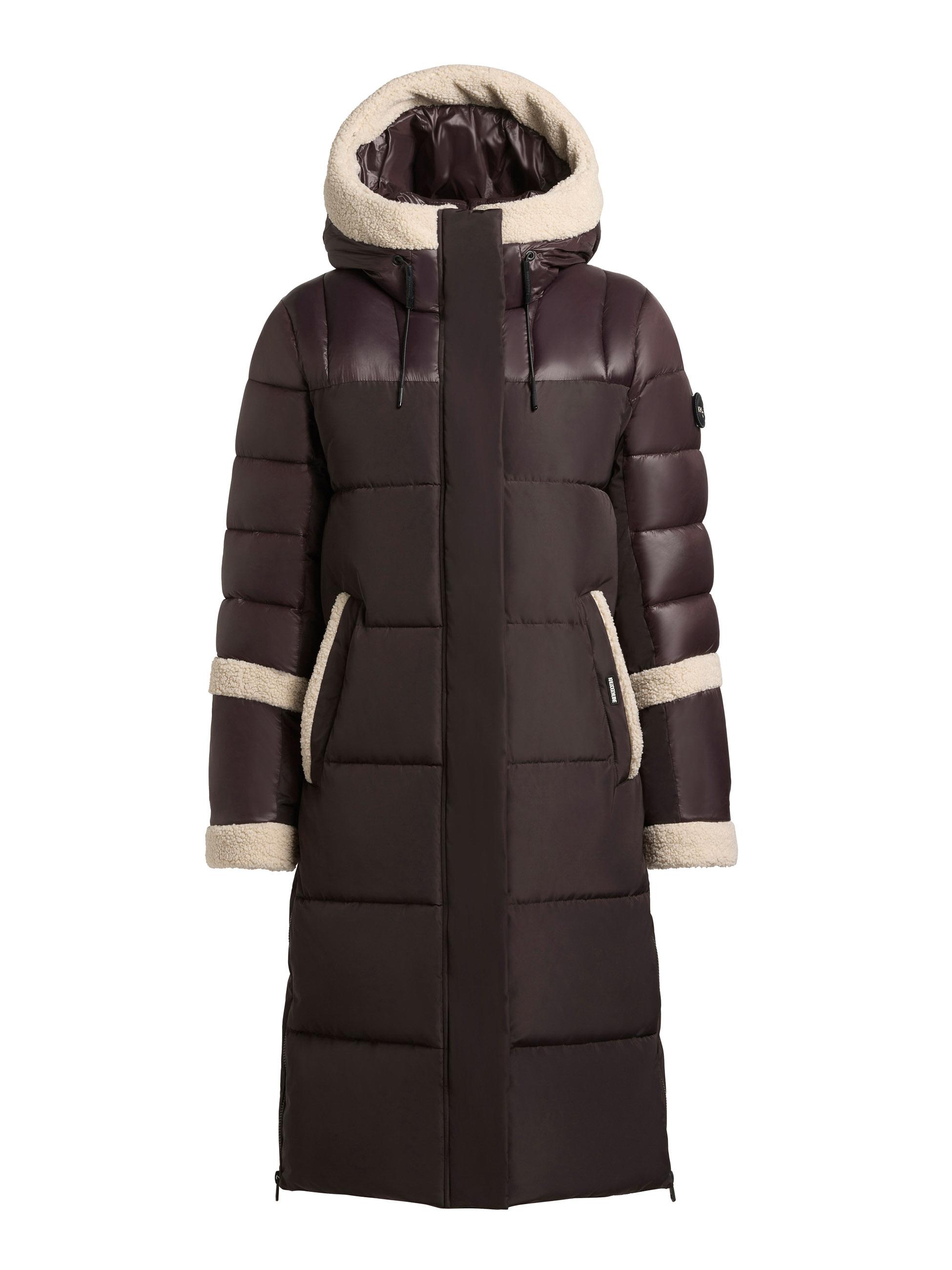 Wintermantel mit Plüsch-Elementen "Desna2" Moody Plum