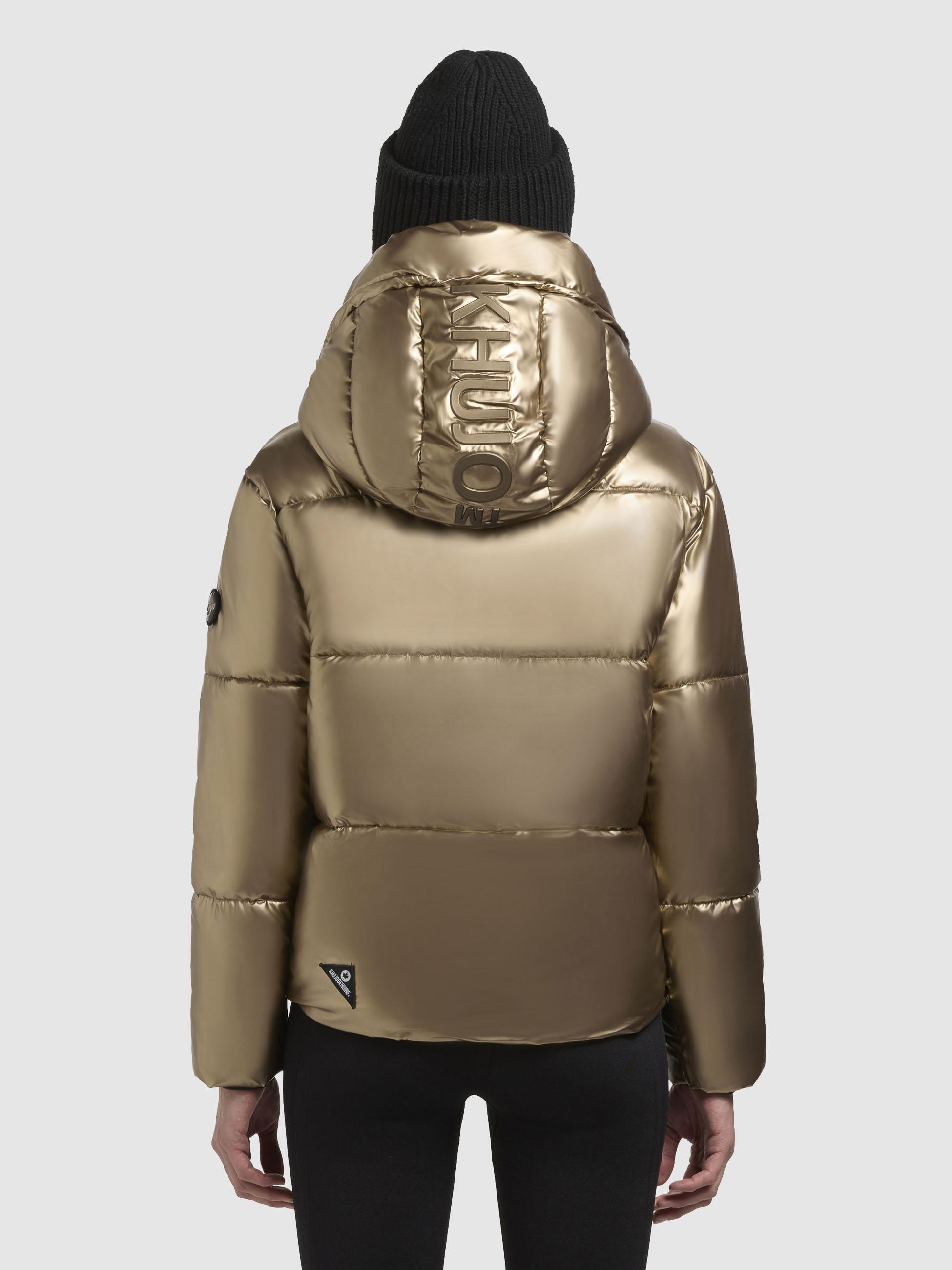 Glänzende kurze Winter Steppjacke "Devina Shiny-YM" Gold