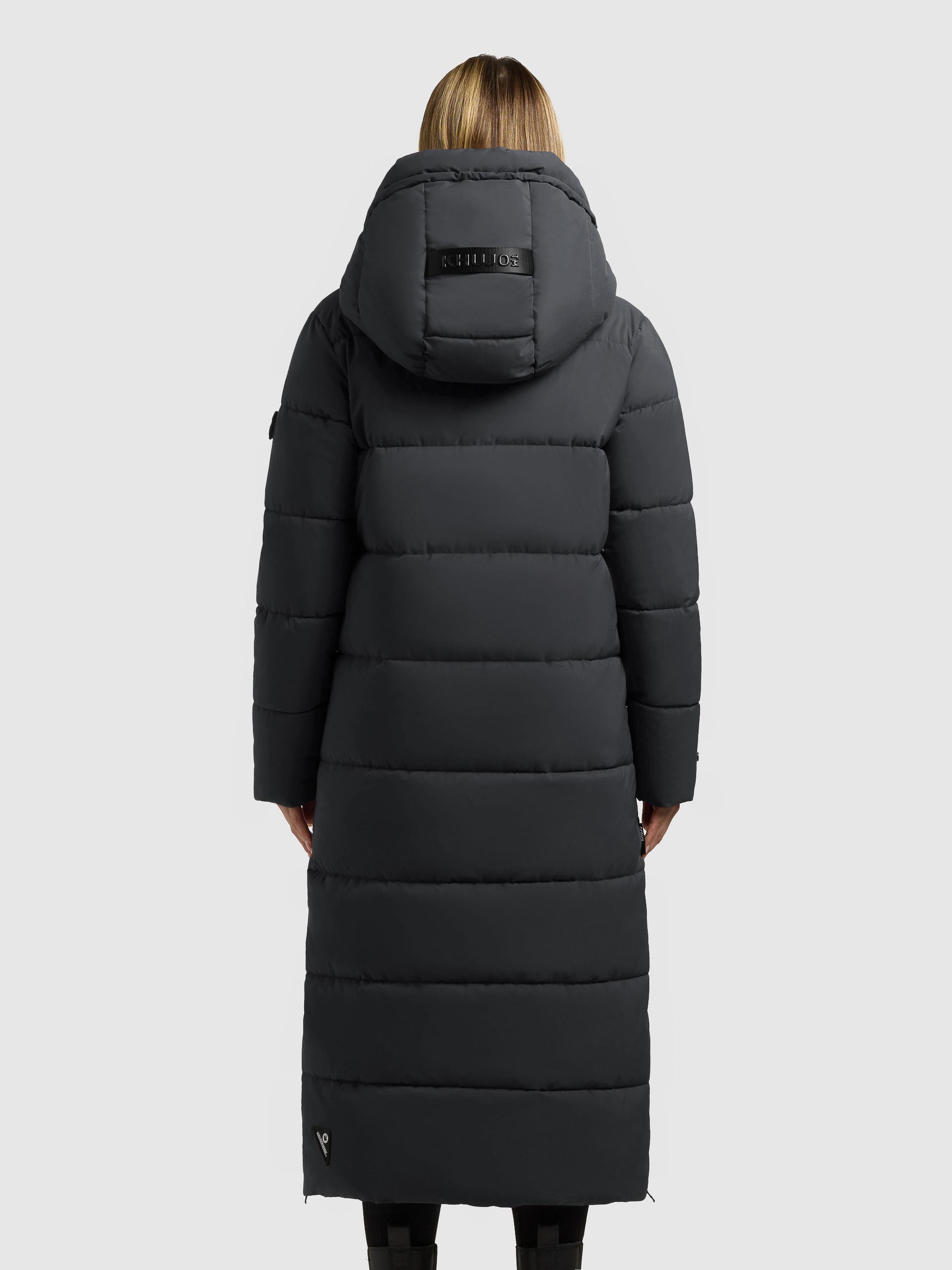 Extralanger Steppmantel mit abnehmbarer Kapuze "Dote2" Obrage Grey