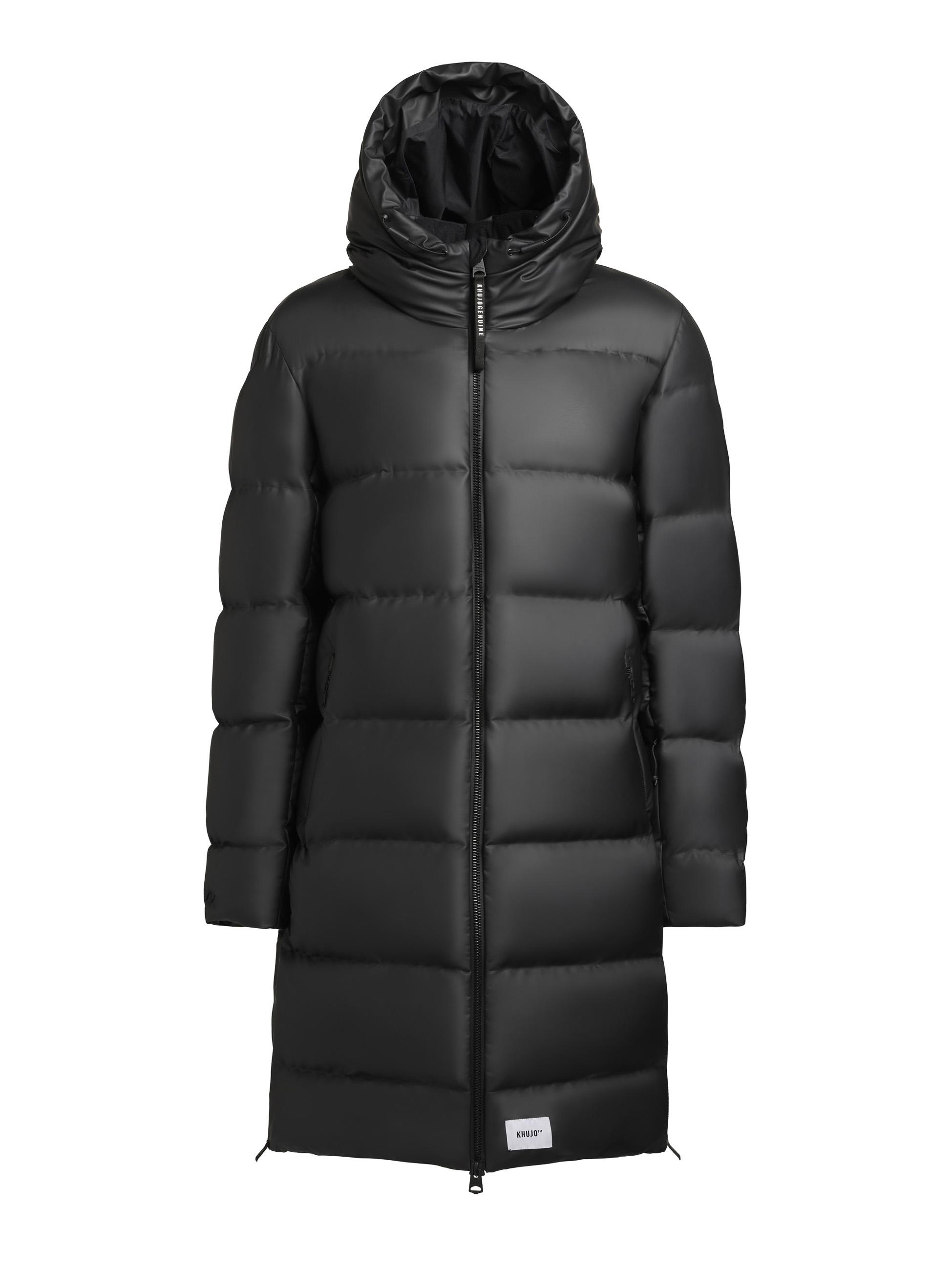 Winter Steppmantel mit integrierten Rucksack-Trägern innen "Earl-YM" Black