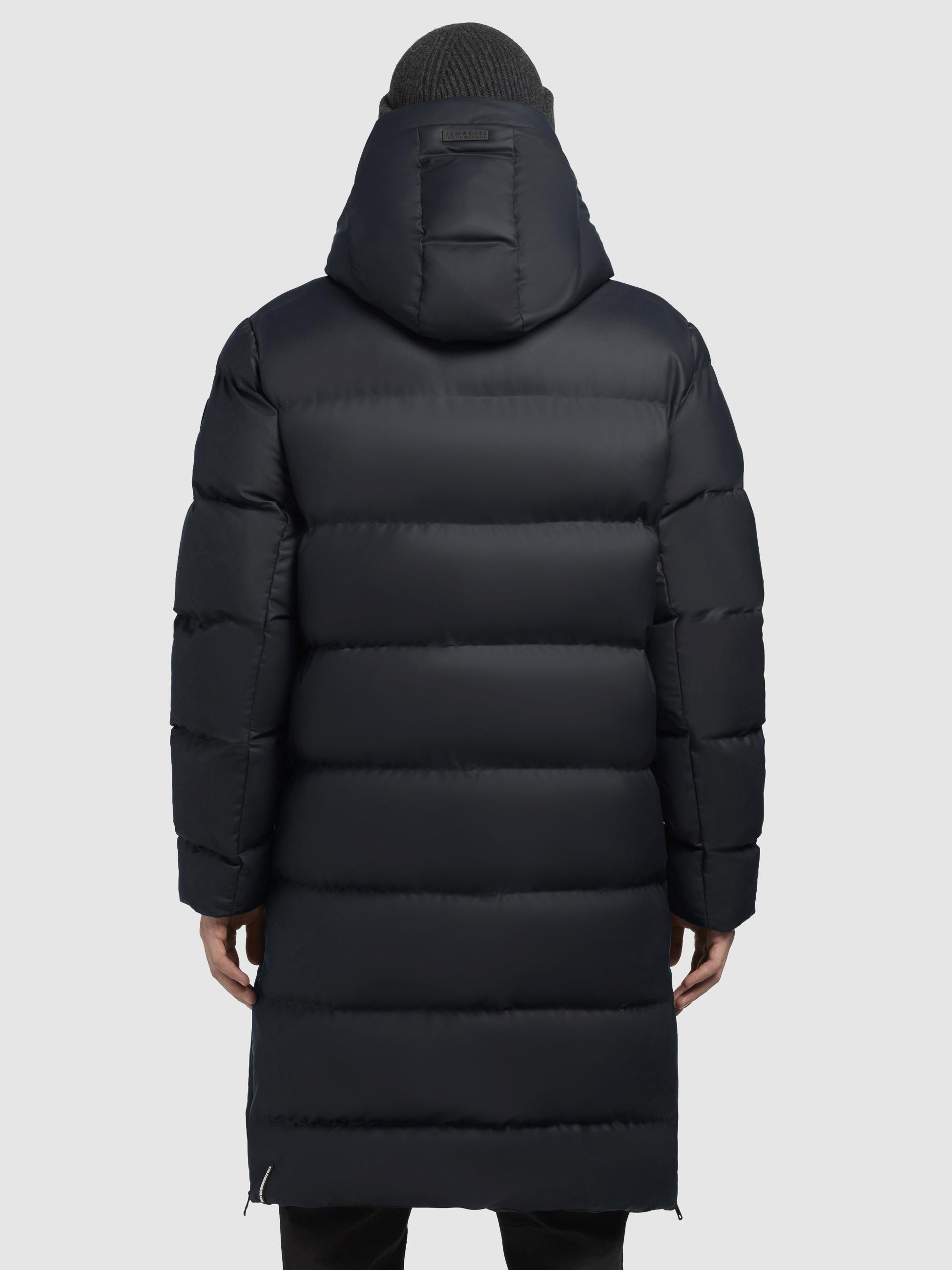 Winter Steppmantel mit integrierten Rucksack-Trägern innen "Earl-YM" Dark Navy