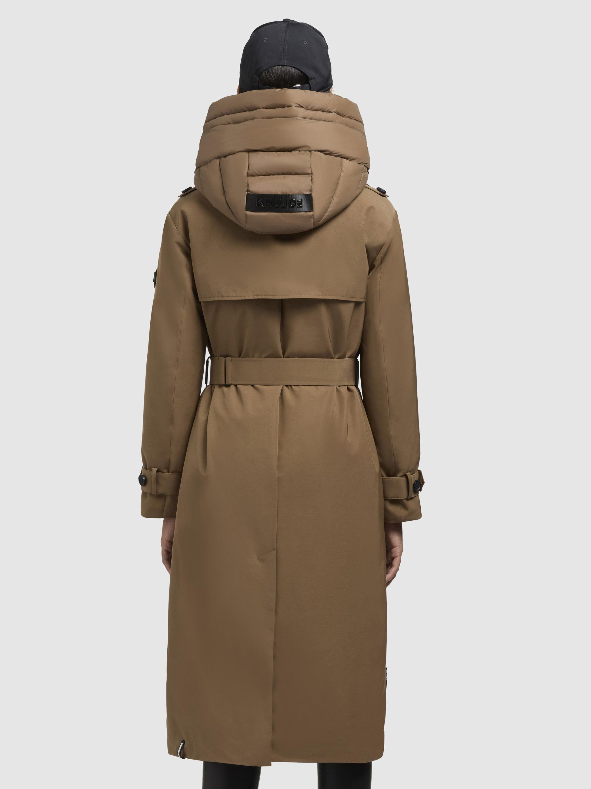 Warmer Trenchcoat mit abnehmbaren Kragen "Elena-YM" Indian Nougat