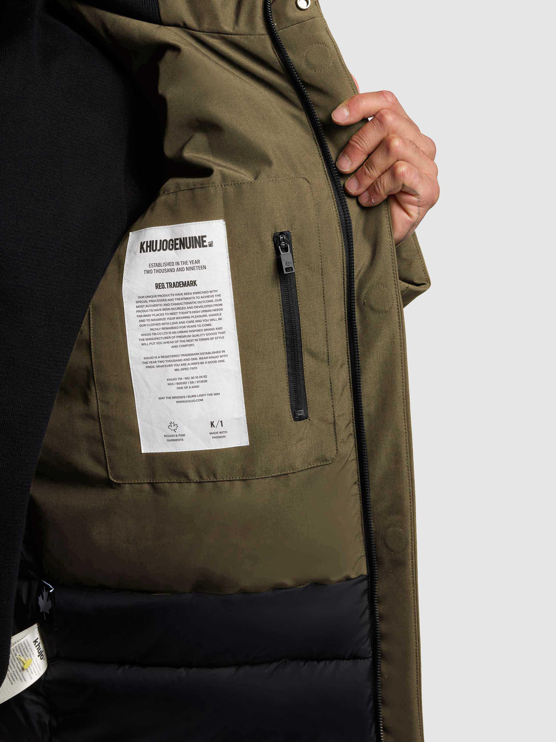 Winterjacke mit Kapuze "Etian" Scrub Green