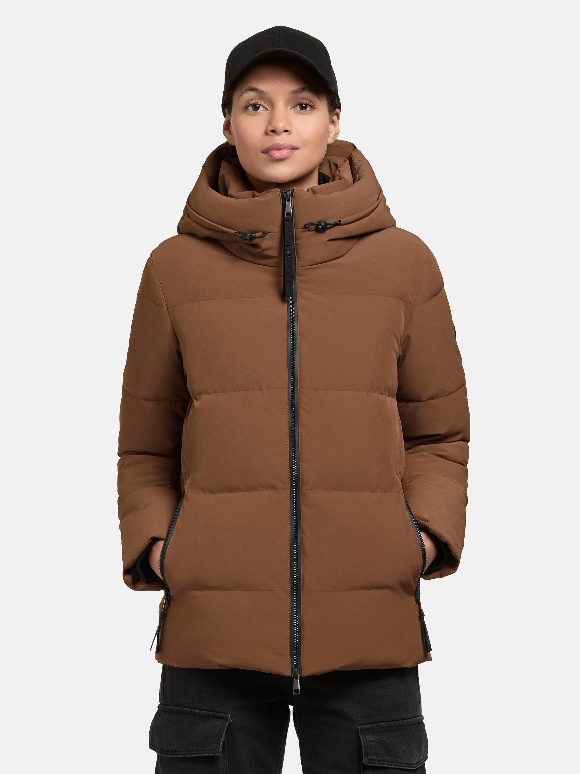 Warme Winter Steppjacke "Fanc2-YM" Buff Brown