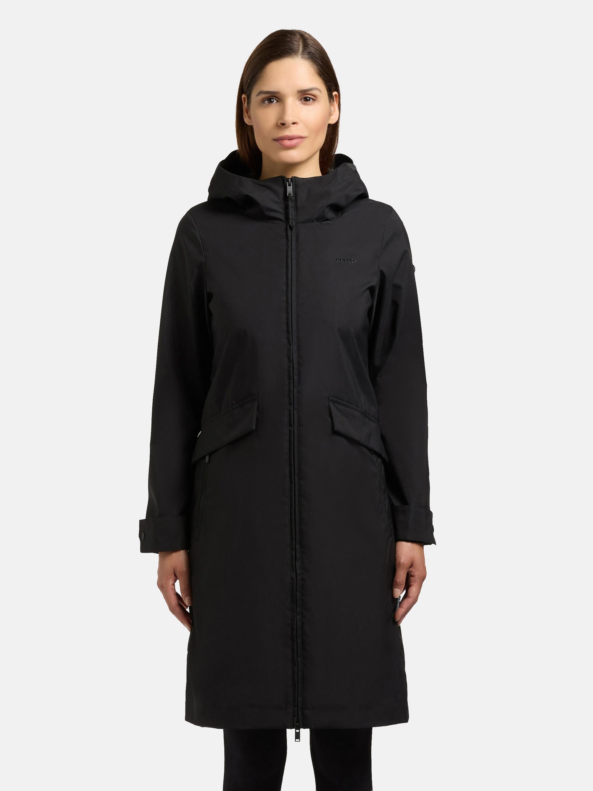 Übergangsmantel aus matt schimmerndem Obermaterial "Femke2" Black