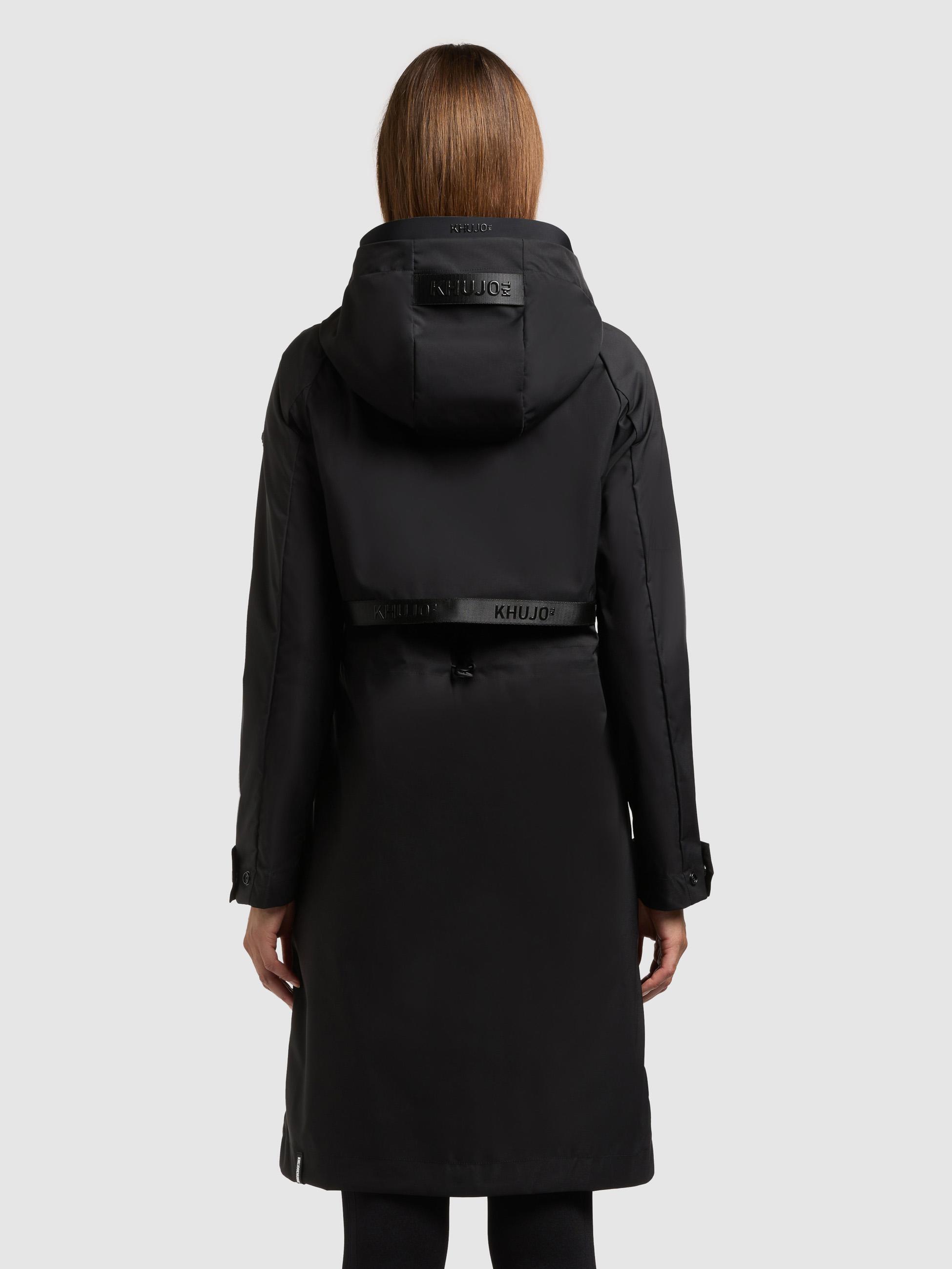 Übergangsmantel aus matt schimmerndem Obermaterial "Femke2" Black