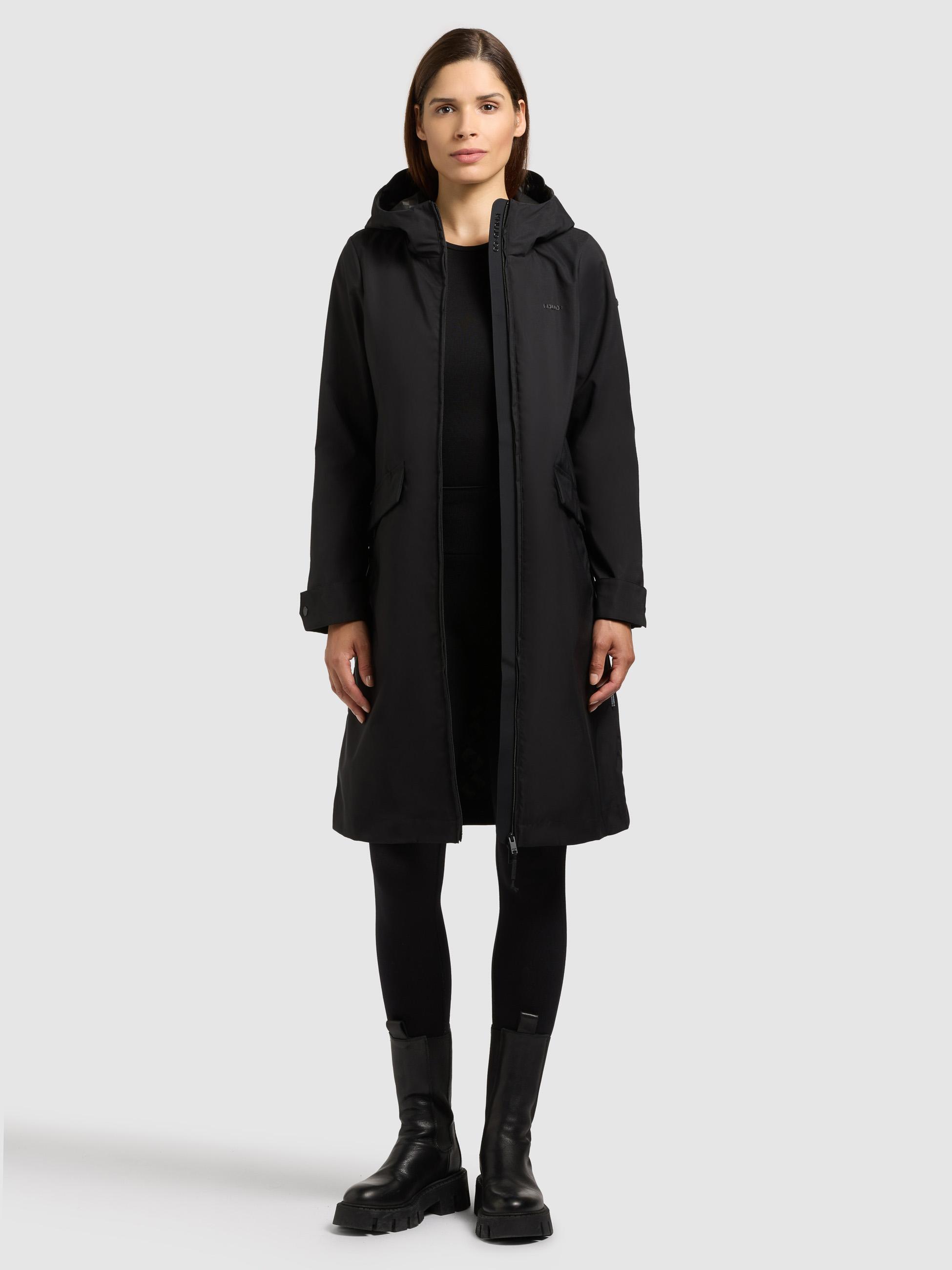 Übergangsmantel aus matt schimmerndem Obermaterial "Femke2" Black