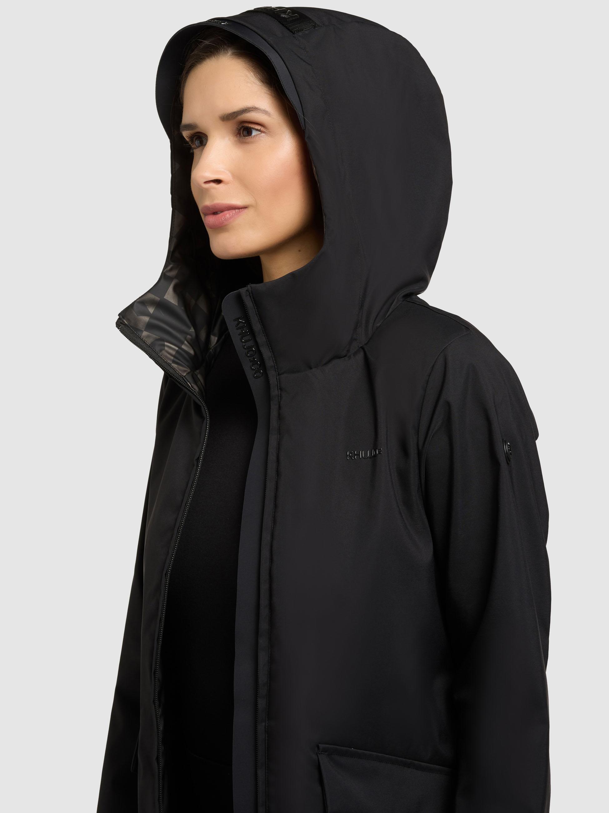 Übergangsmantel aus matt schimmerndem Obermaterial "Femke2" Black