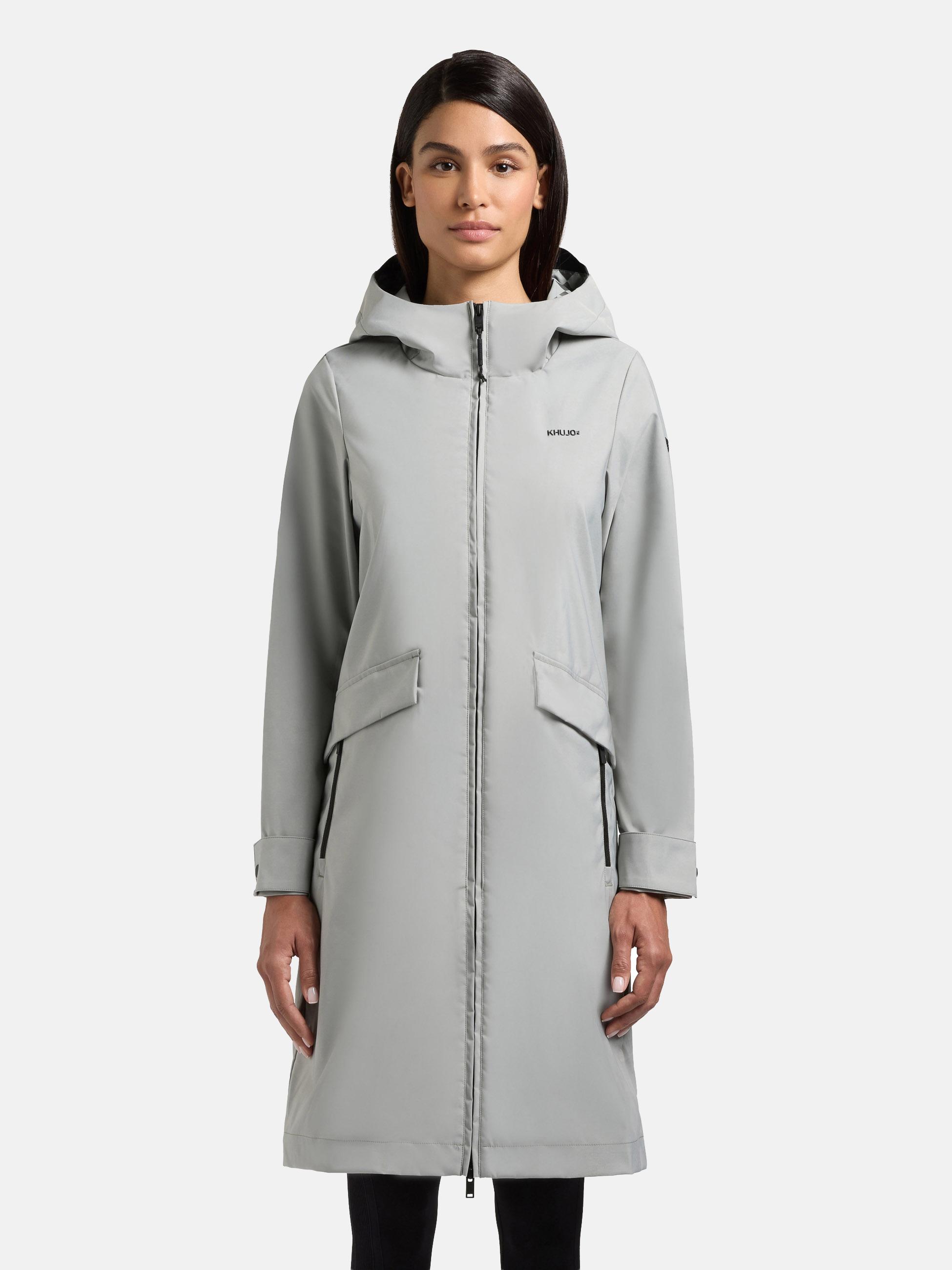 Übergangsmantel aus matt schimmerndem Obermaterial "Femke2" Cloud Green