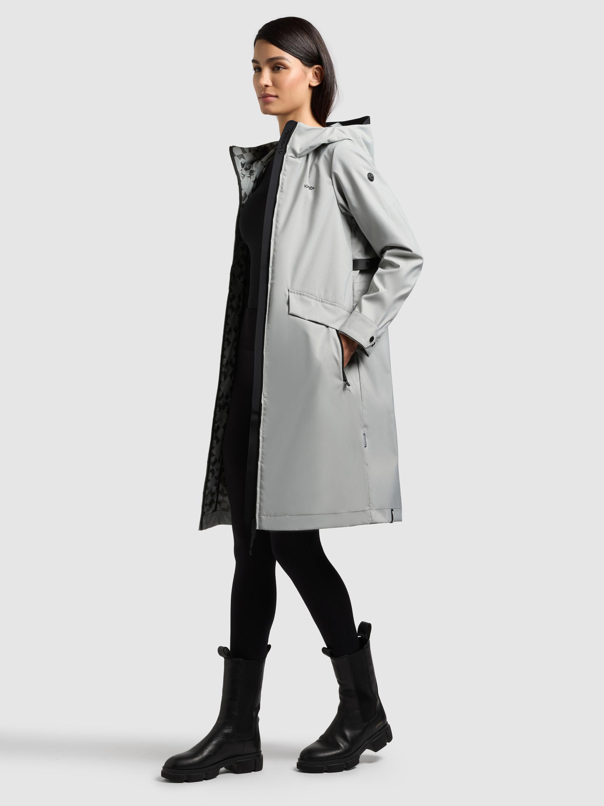 Übergangsmantel aus matt schimmerndem Obermaterial "Femke2" Cloud Green