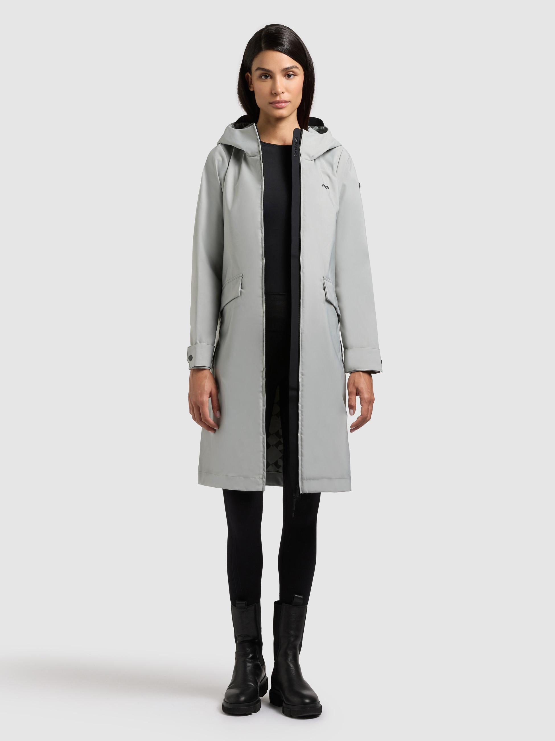 Übergangsmantel aus matt schimmerndem Obermaterial "Femke2" Cloud Green