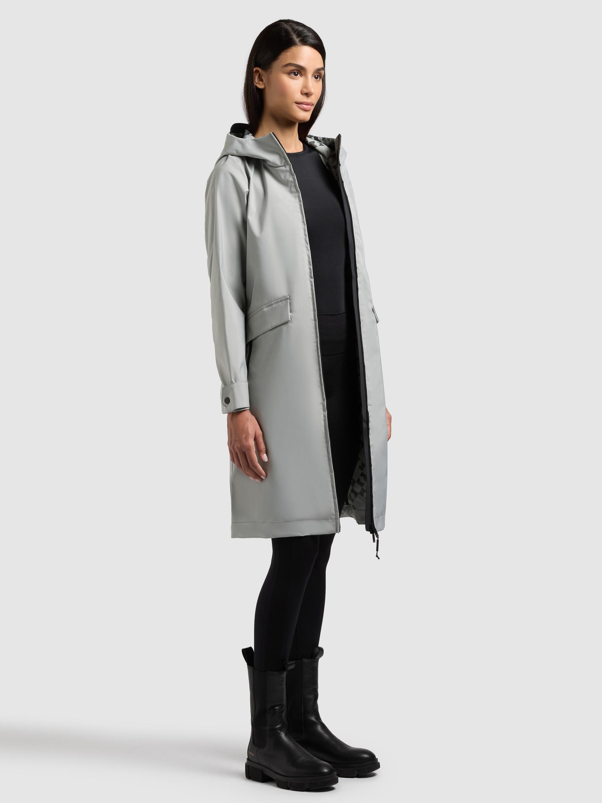 Übergangsmantel aus matt schimmerndem Obermaterial "Femke2" Cloud Green