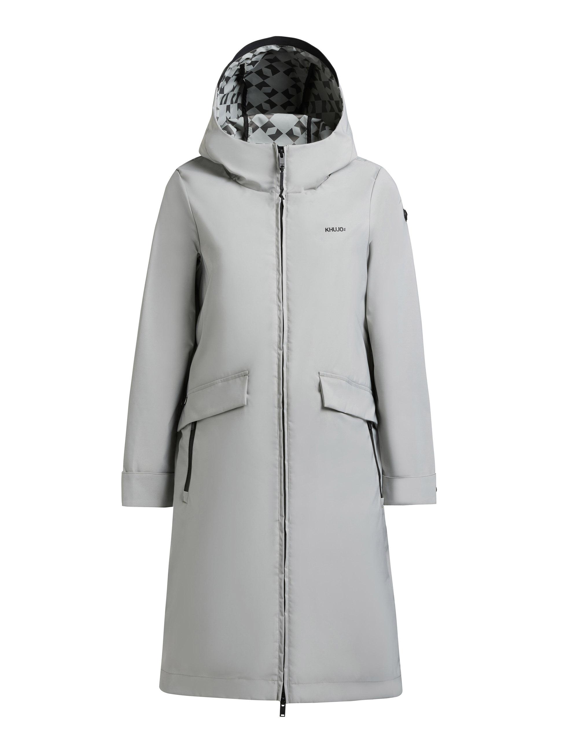 Übergangsmantel aus matt schimmerndem Obermaterial "Femke2" Cloud Green