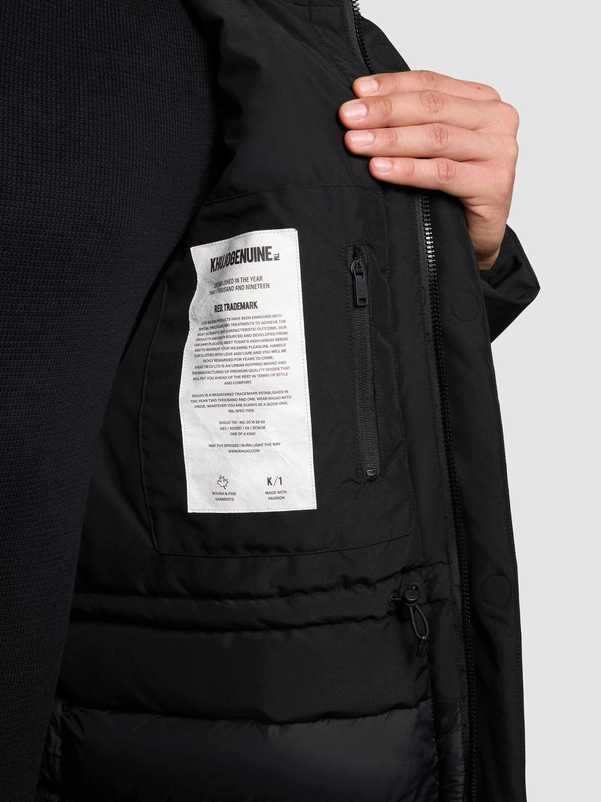 Wintermantel mit Kapuze "Figaro" Black