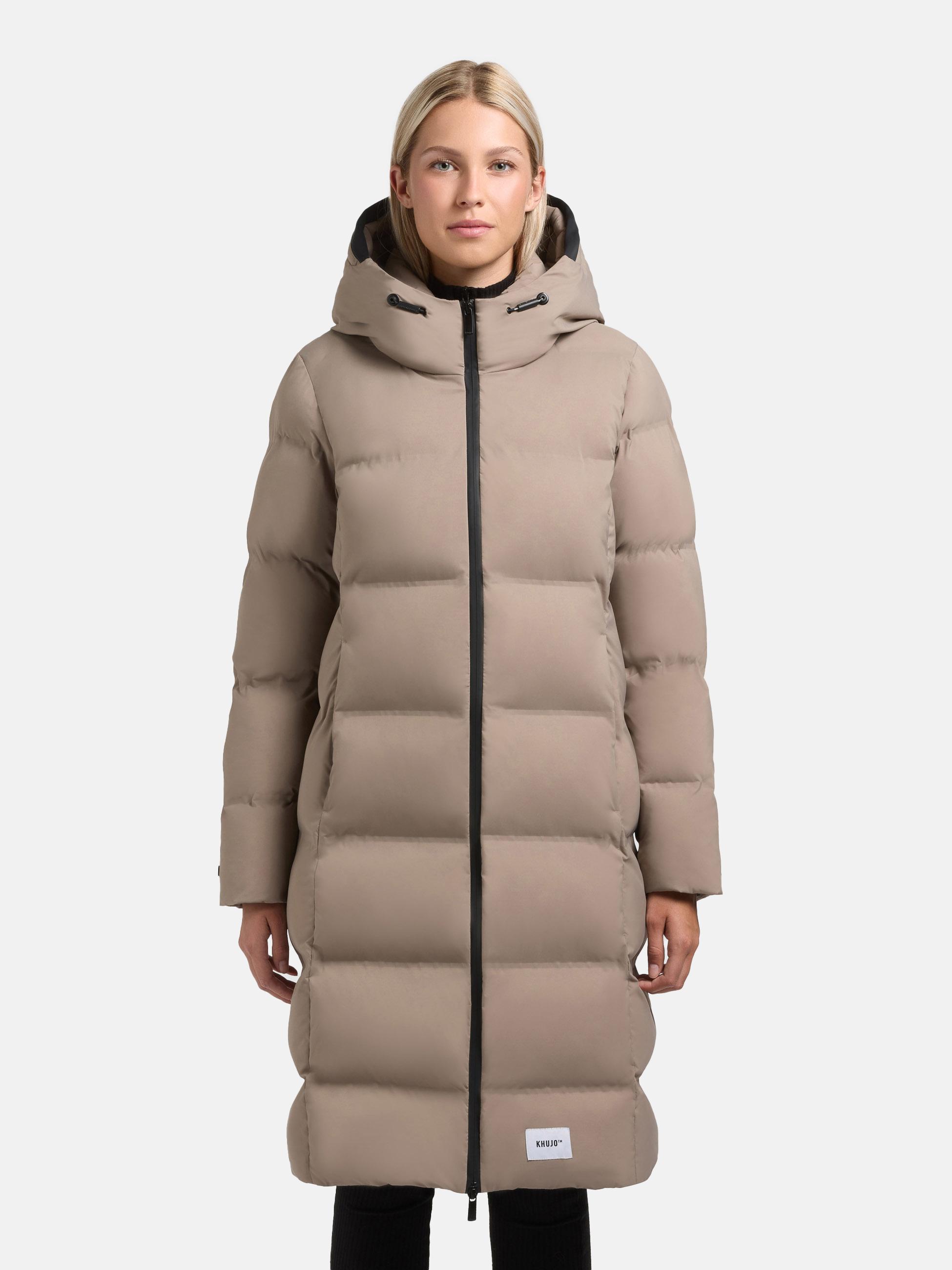 Wintermantel mit Kapuze "Finnie3" Greige
