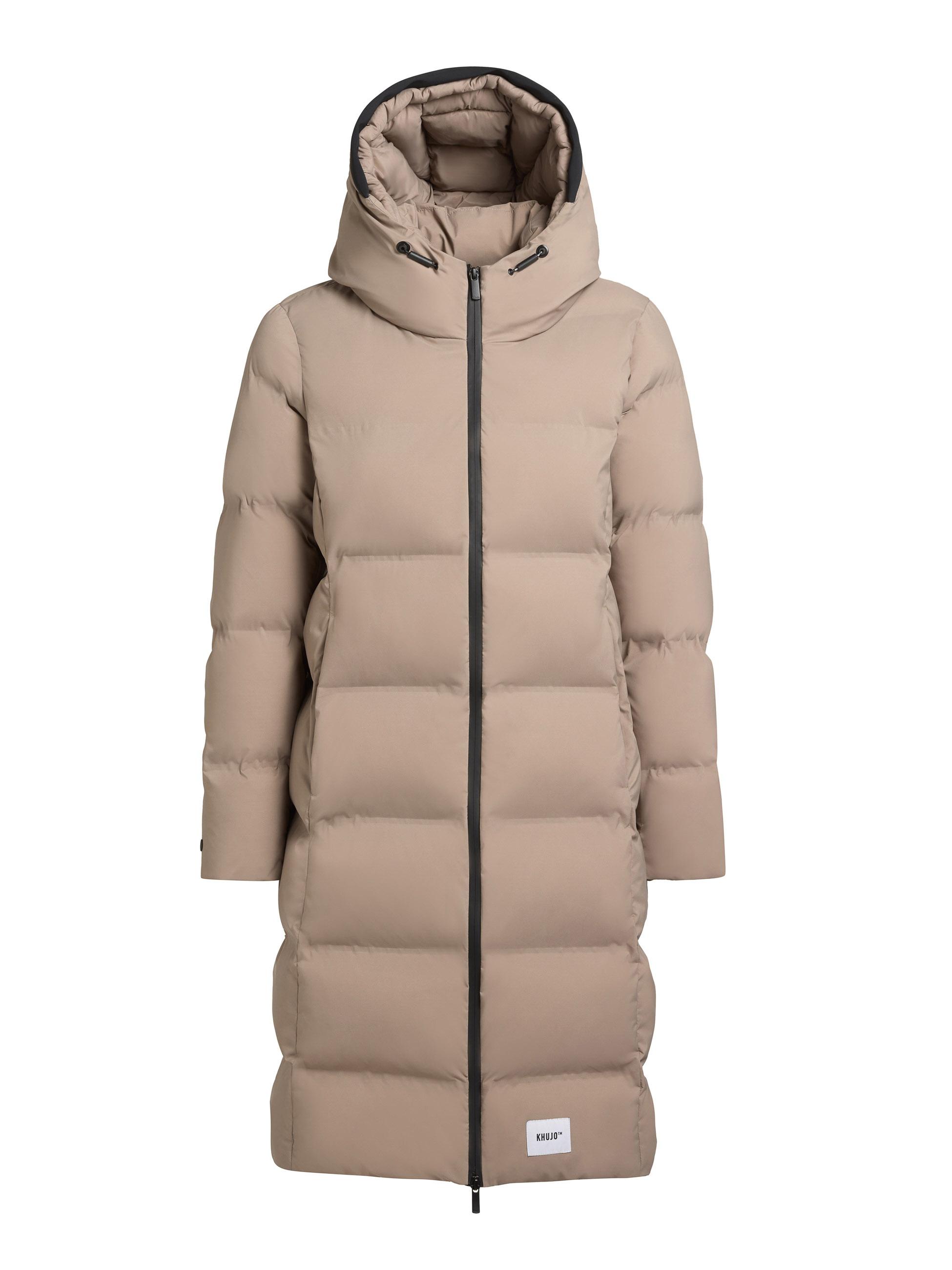 Wintermantel mit Kapuze "Finnie3" Greige