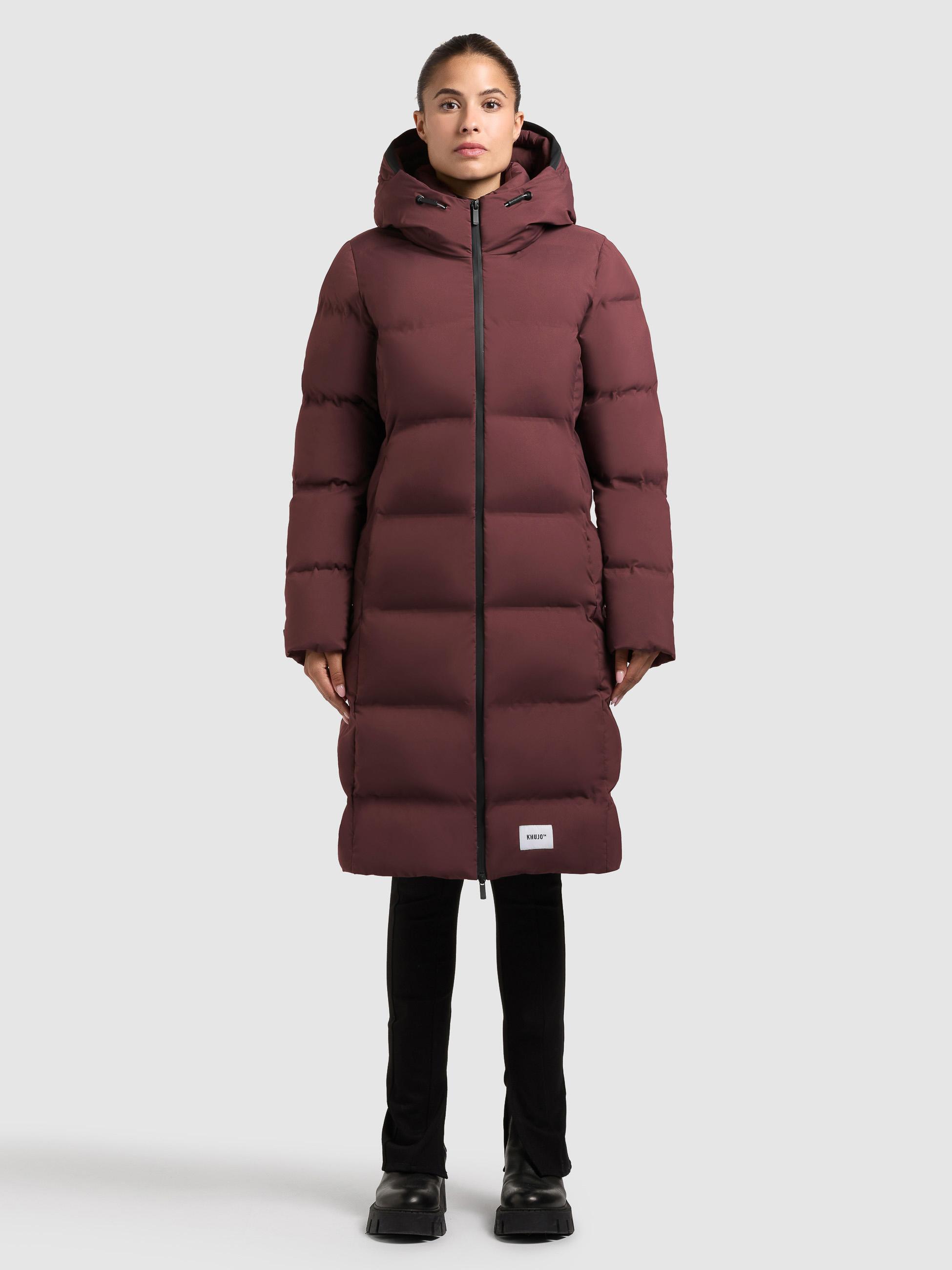 Wintermantel mit Kapuze "Finnie3" Moscato Red