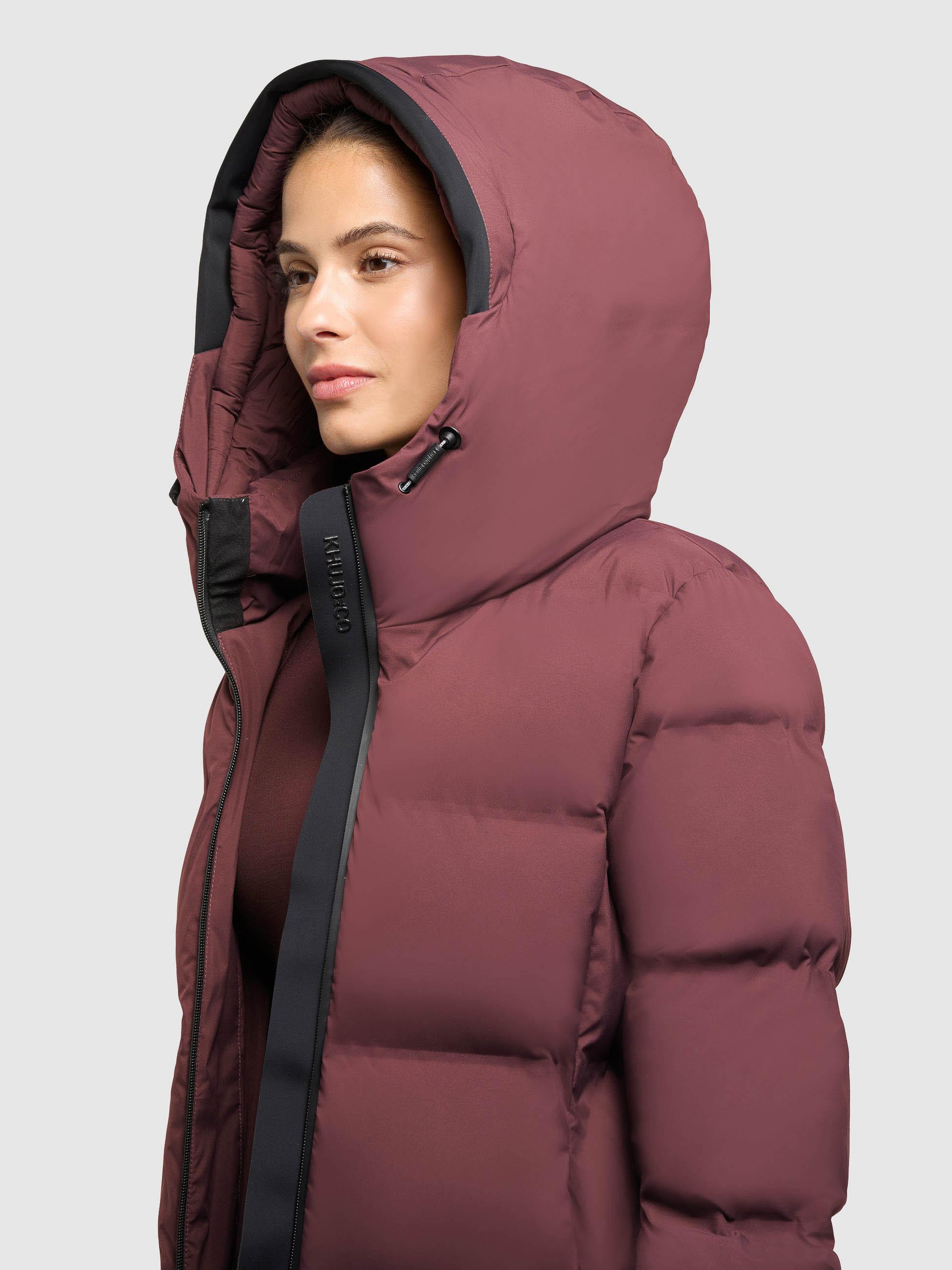 Wintermantel mit Kapuze "Finnie3" Moscato Red