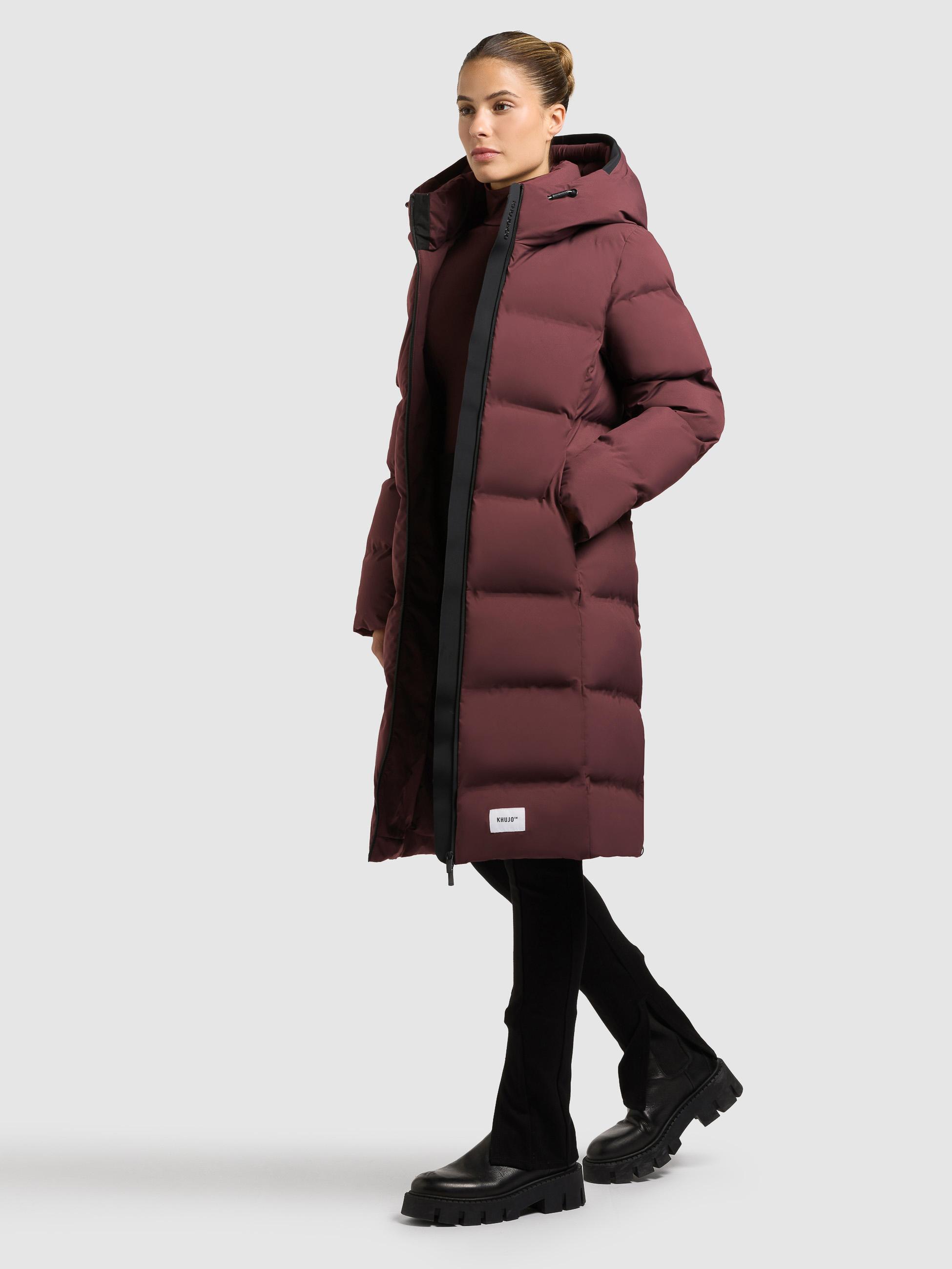 Wintermantel mit Kapuze "Finnie3" Moscato Red