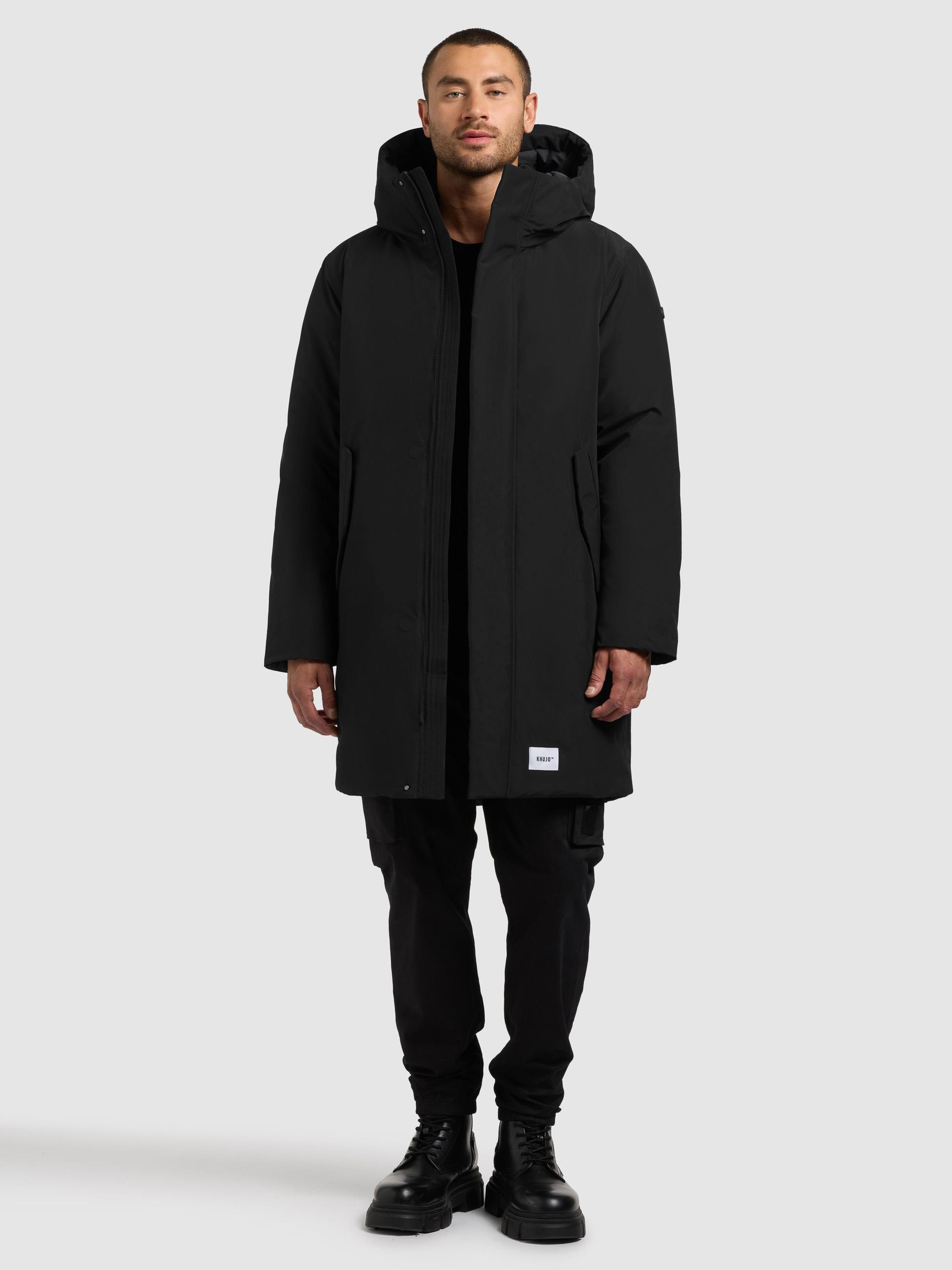 Wintermantel mit magnetischem Verschluss "Fogg" Black