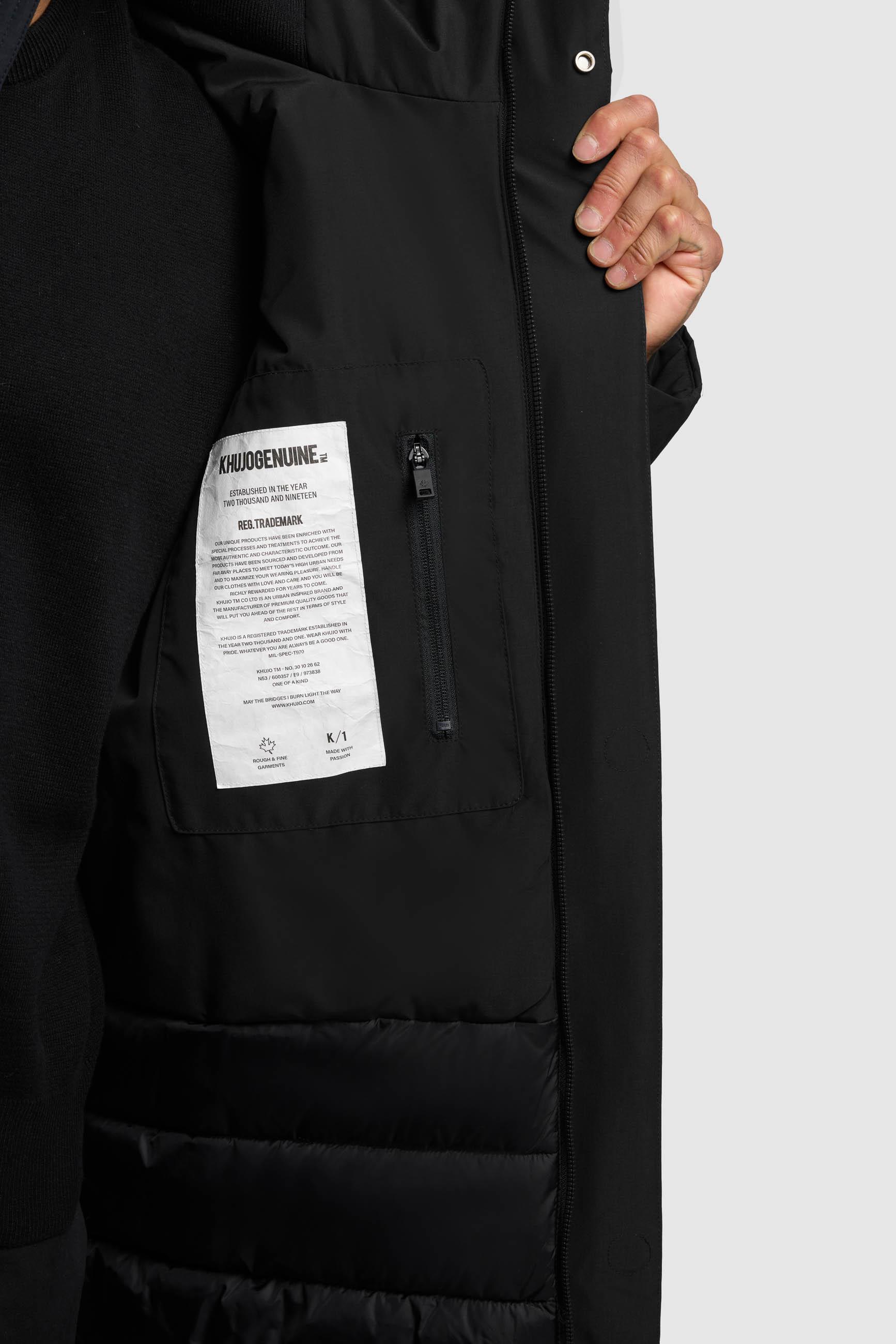 Wintermantel mit magnetischem Verschluss "Fogg" Black