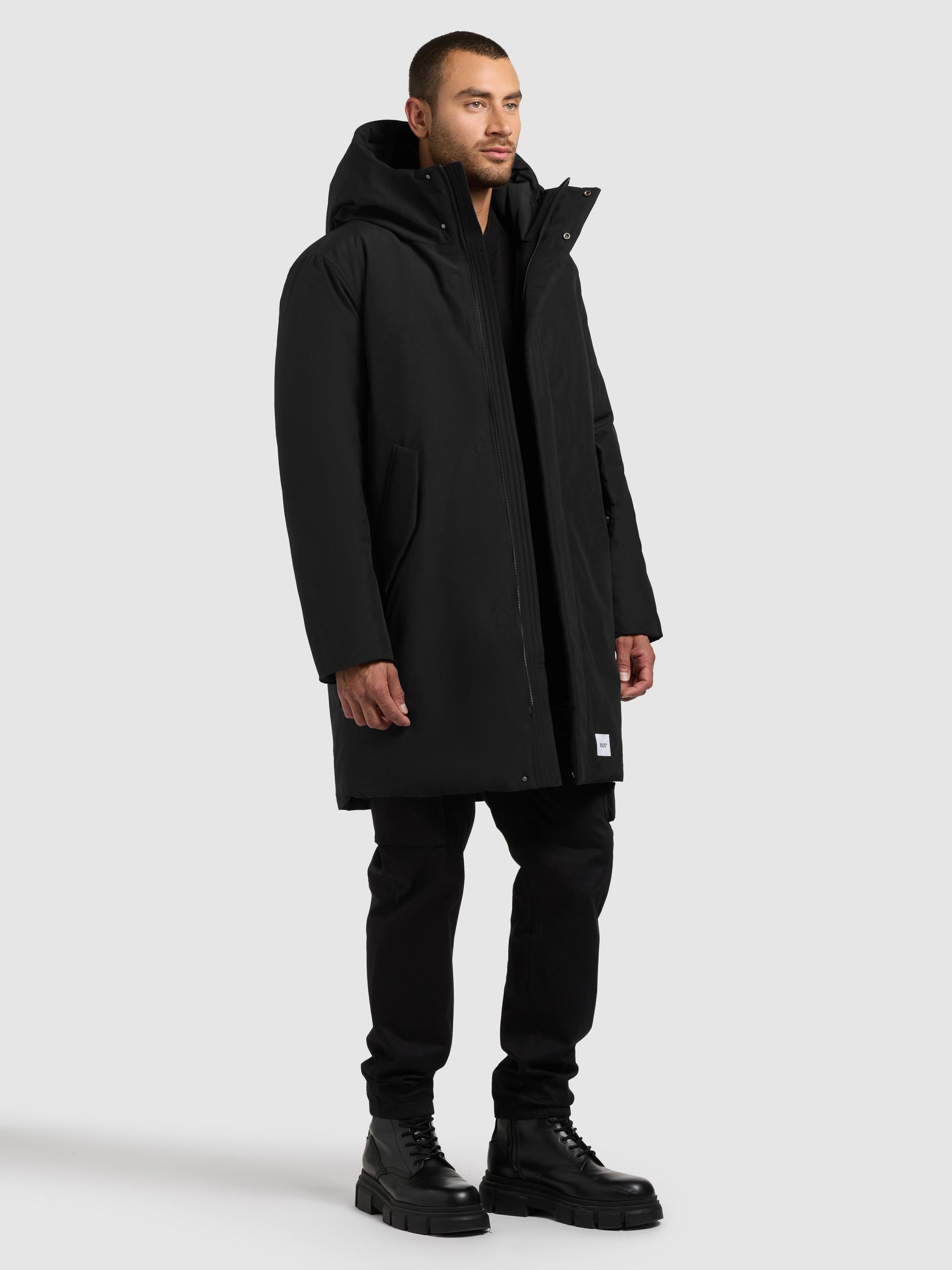 Wintermantel mit magnetischem Verschluss "Fogg" Black