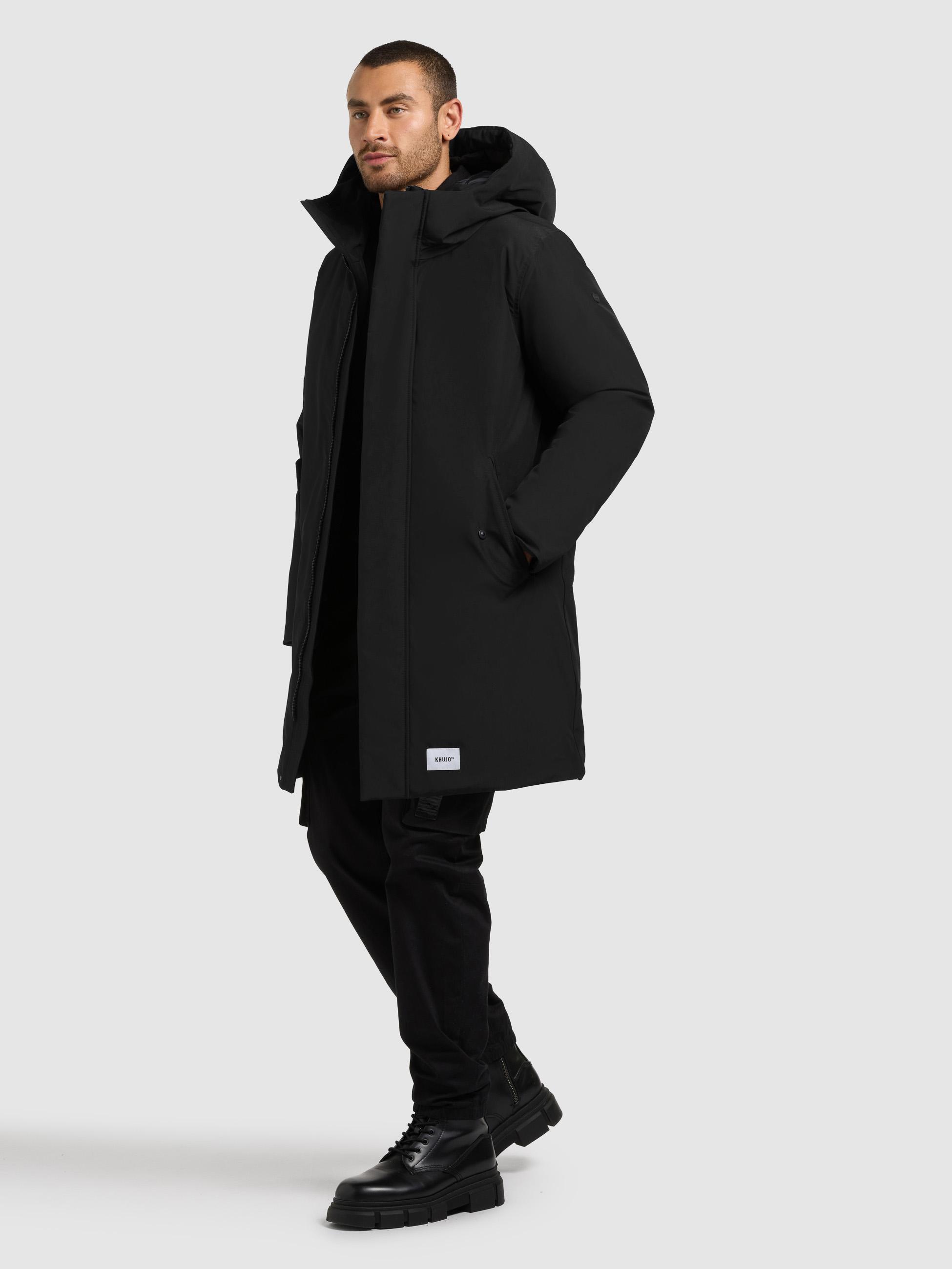 Wintermantel mit magnetischem Verschluss "Fogg" Black