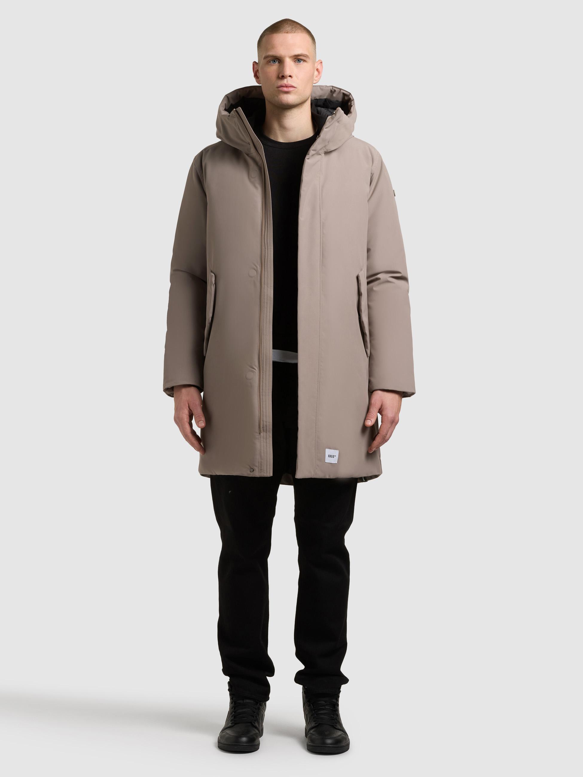 Wintermantel mit magnetischem Verschluss "Fogg" Greige