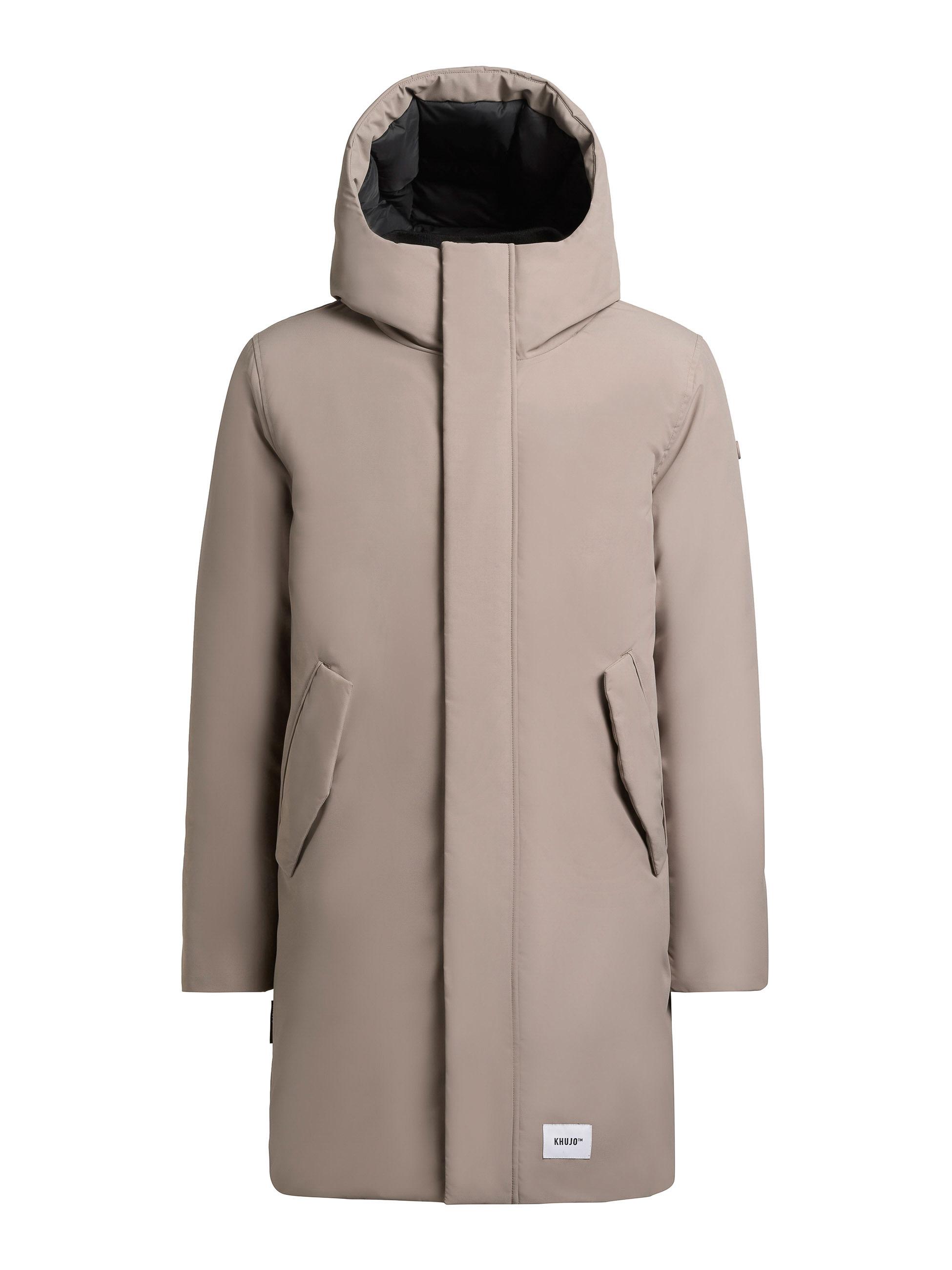 Wintermantel mit magnetischem Verschluss "Fogg" Greige