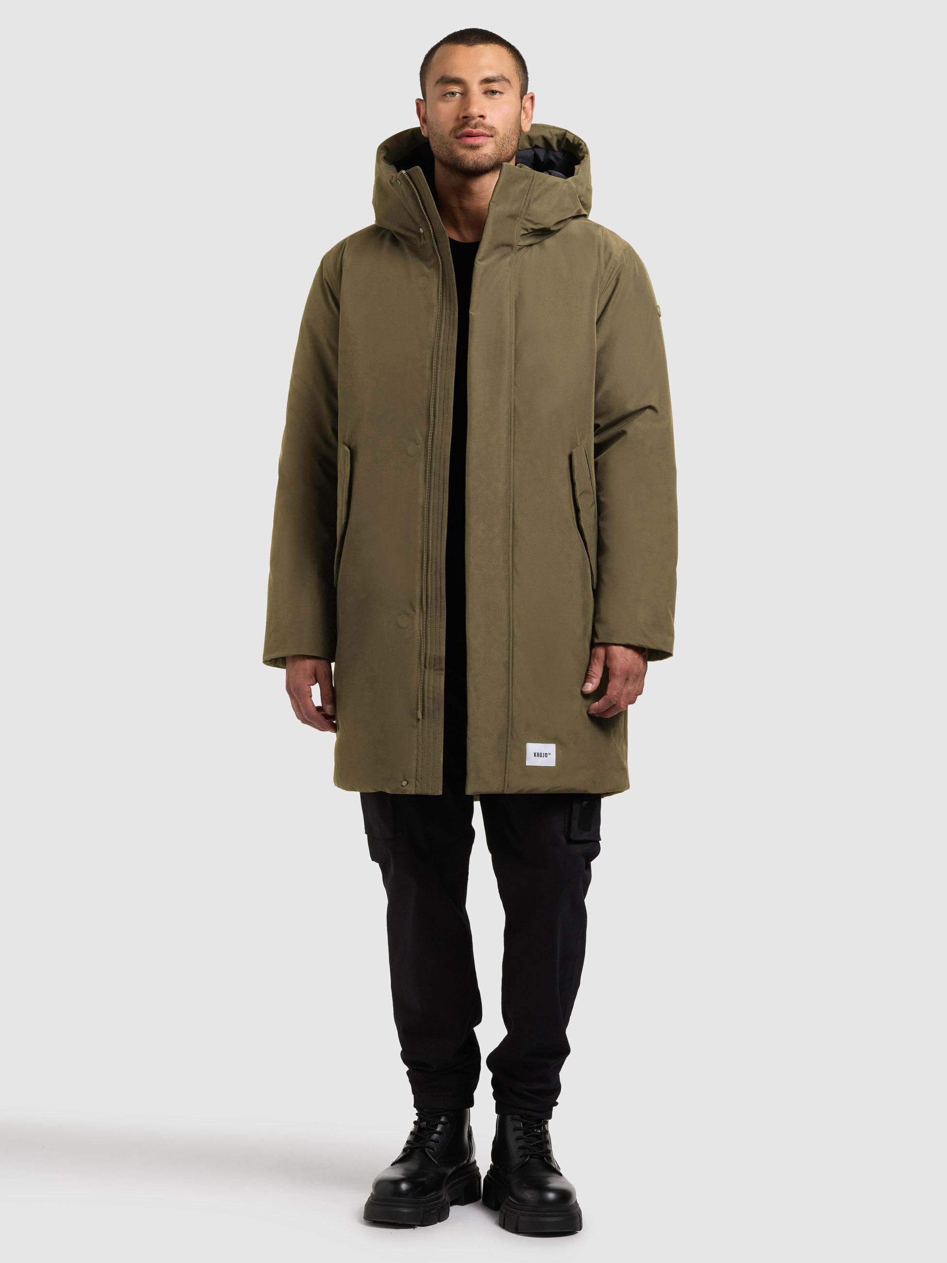 Wintermantel mit magnetischem Verschluss "Fogg" Scrub Green