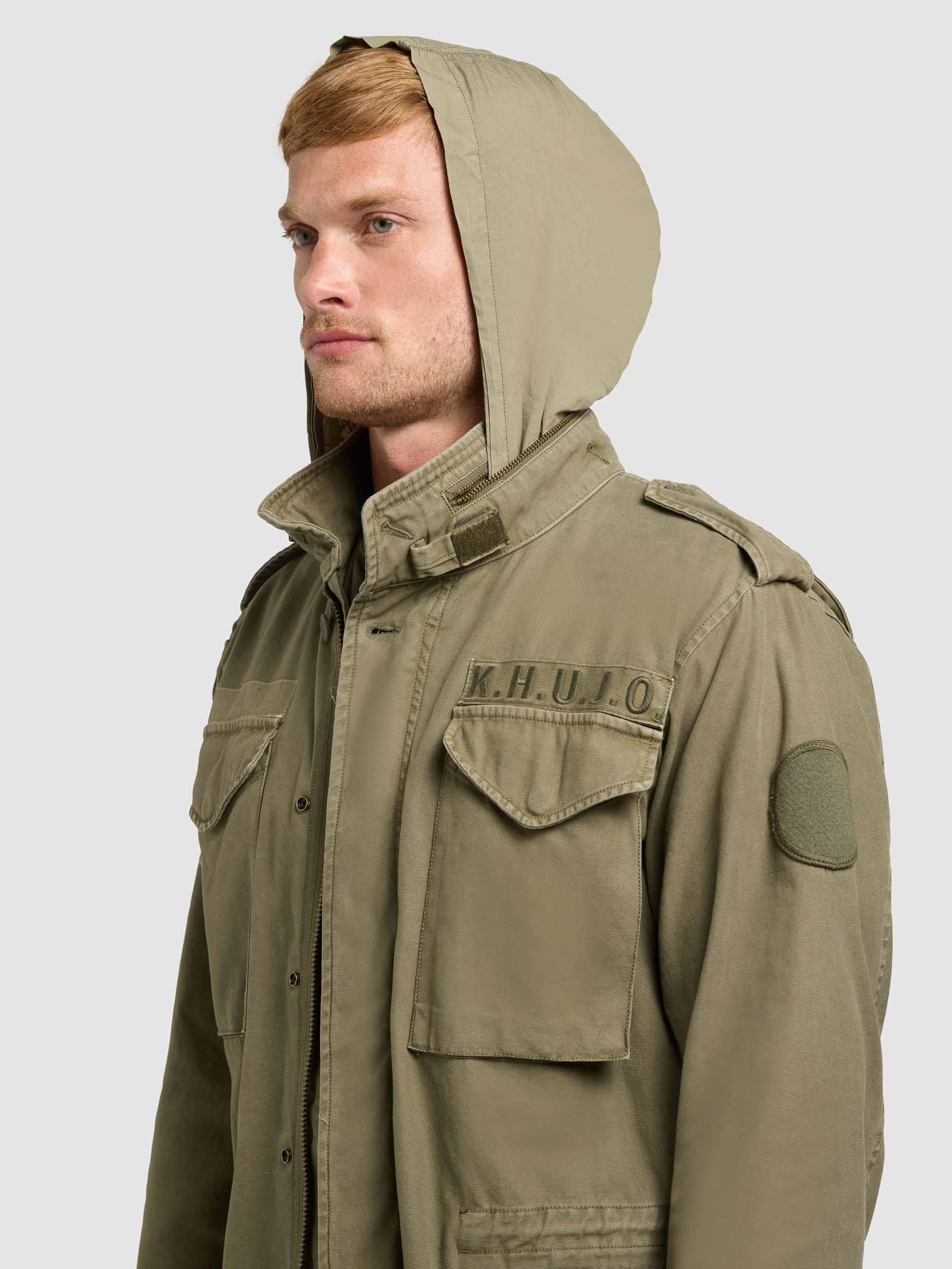Übergangsparka mit Stehkragen "Gene" Olive