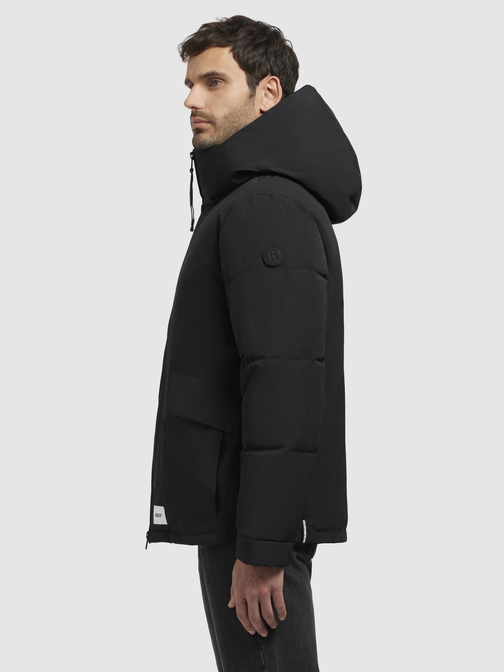 Winterjacke mit Kapuze und gesteppten Ärmeln "Gero-YM" Black