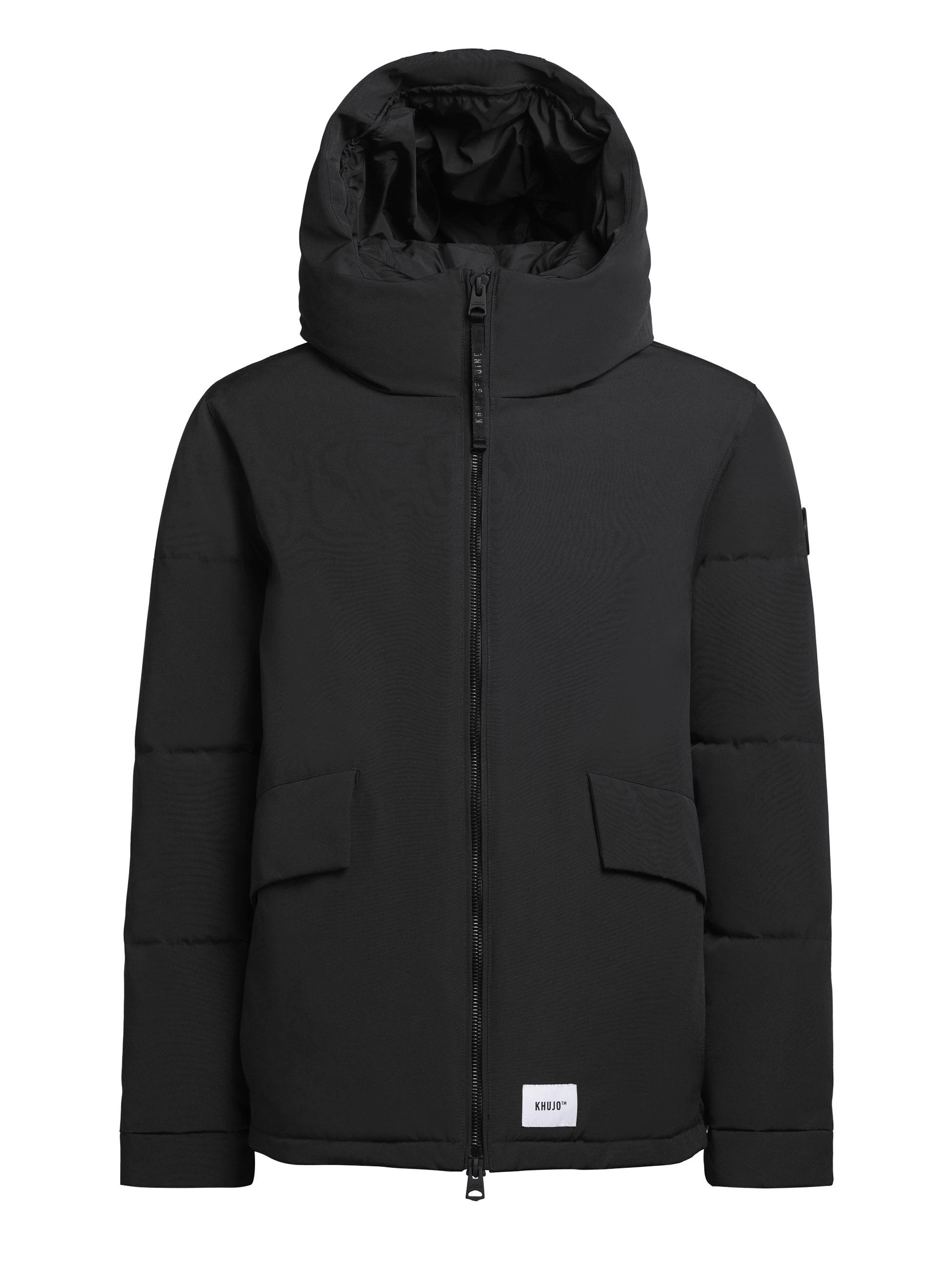 Winterjacke mit Kapuze und gesteppten Ärmeln "Gero-YM" Black