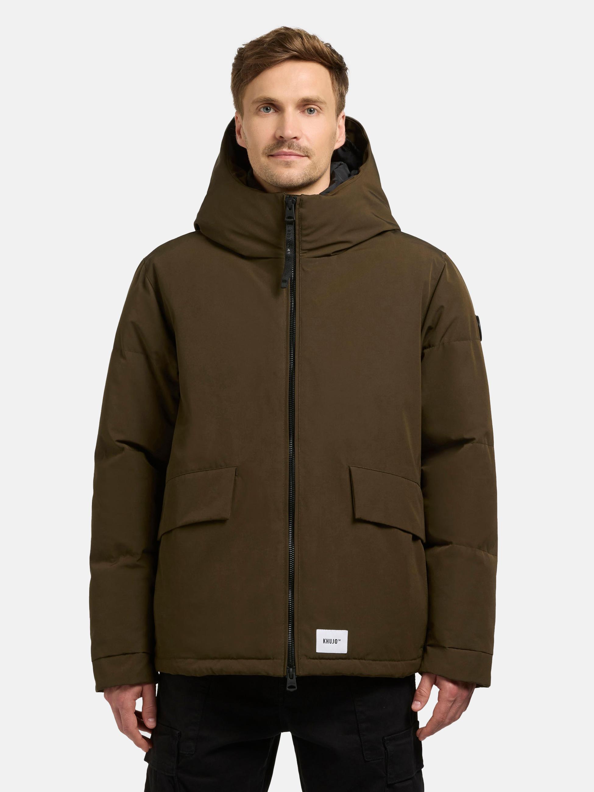 Winterjacke mit Kapuze und gesteppten Ärmeln "Gero-YM" Old Green