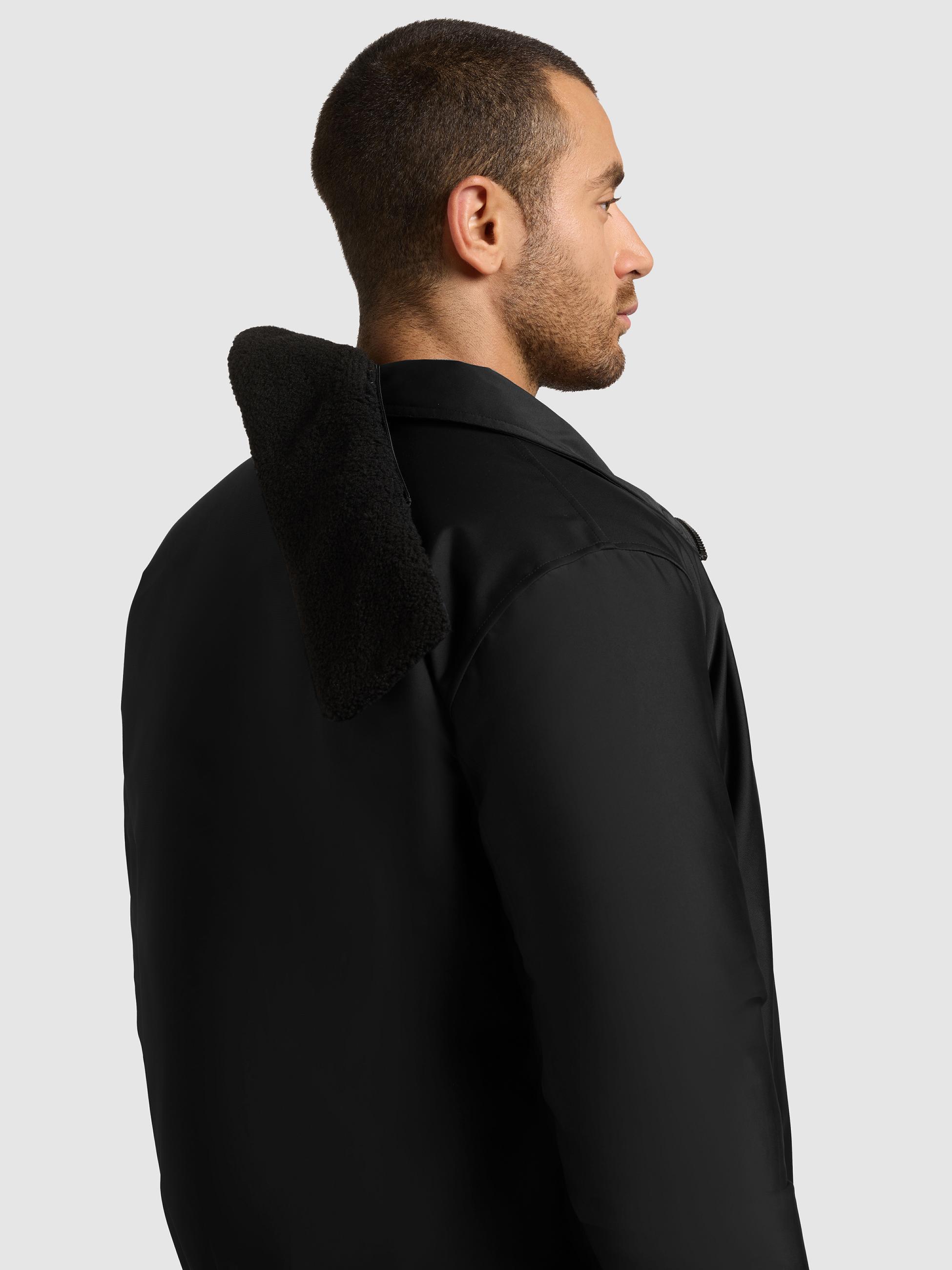 Winterjacke mit Teddy-Kunstfell-Kragen "Ginster" Black