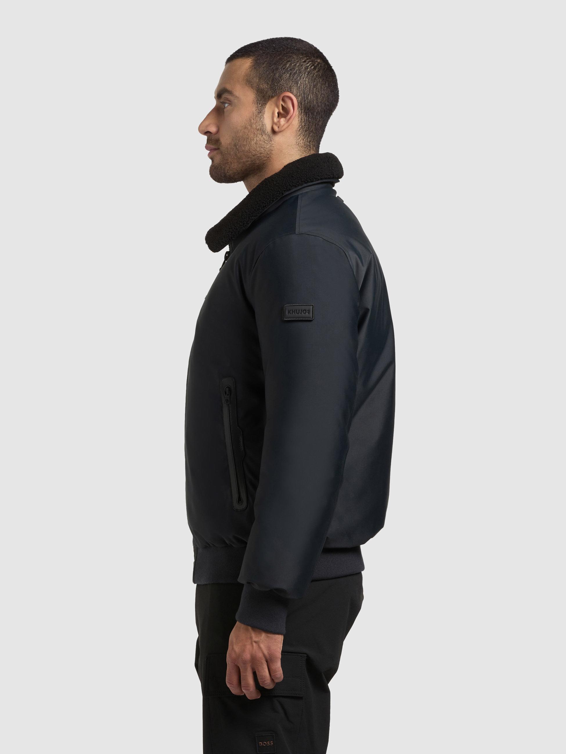 Winterjacke mit Teddy-Kunstfell-Kragen "Ginster" Obrage Grey