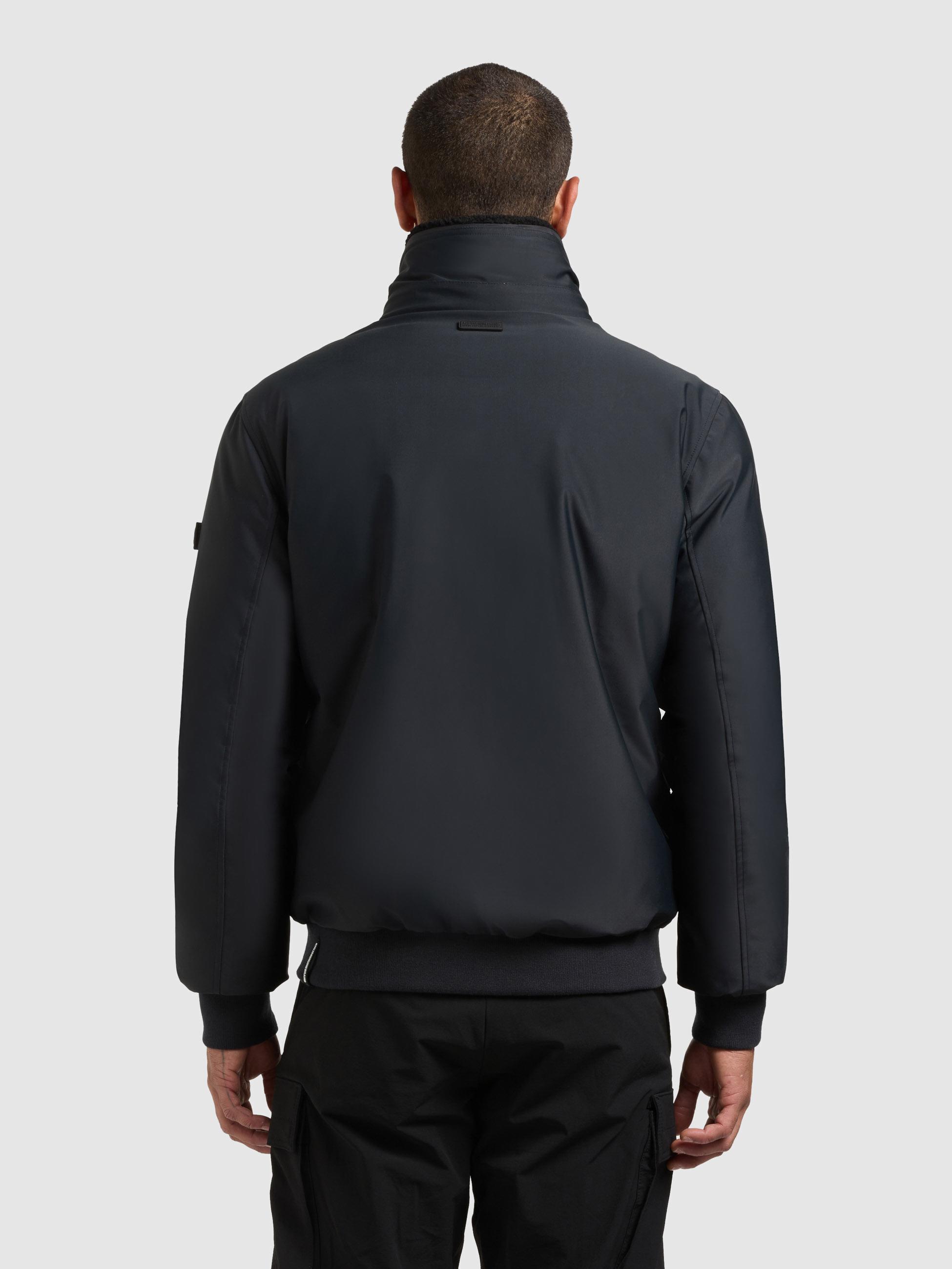 Winterjacke mit Teddy-Kunstfell-Kragen "Ginster" Obrage Grey