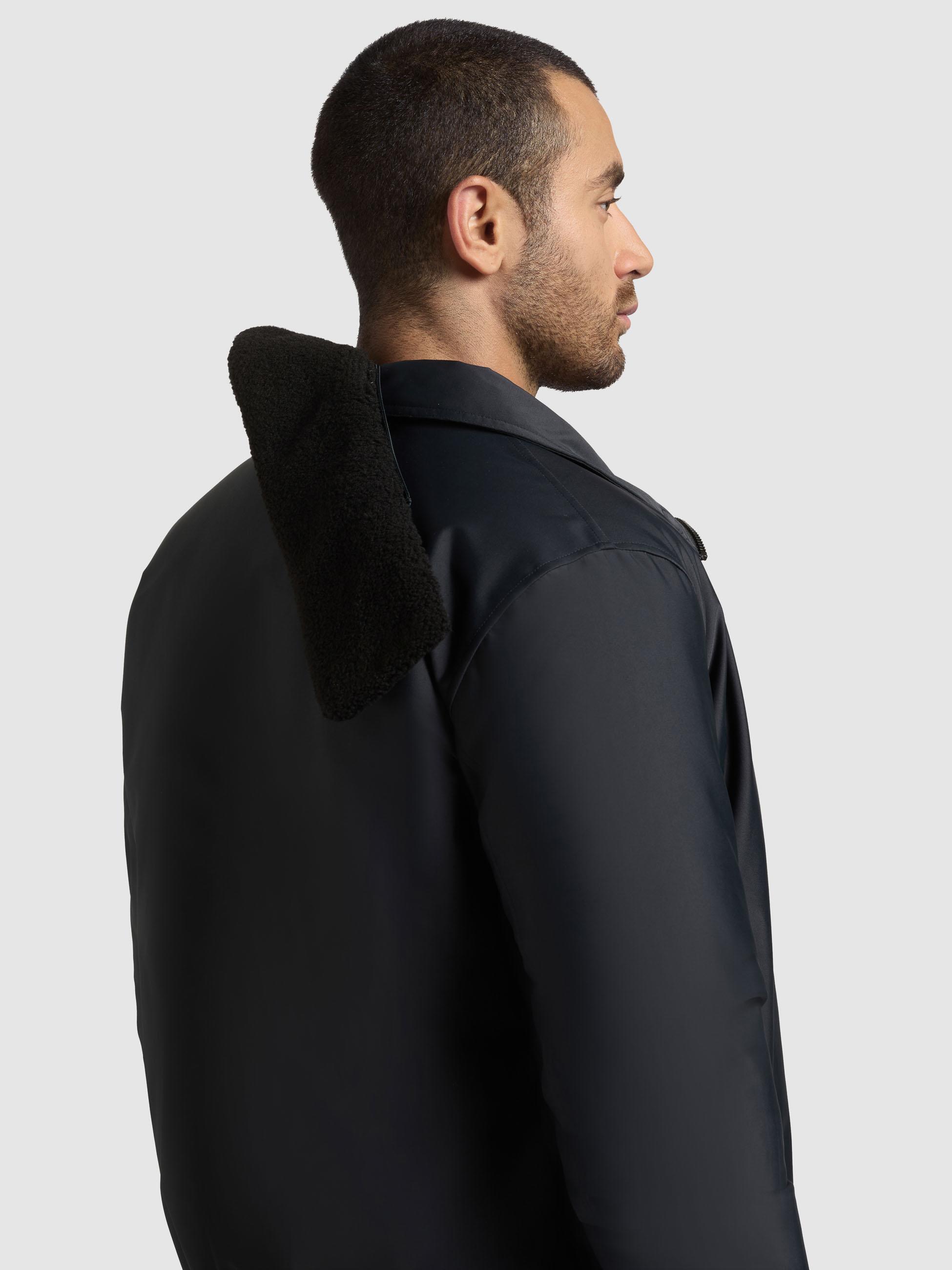 Winterjacke mit Teddy-Kunstfell-Kragen "Ginster" Obrage Grey