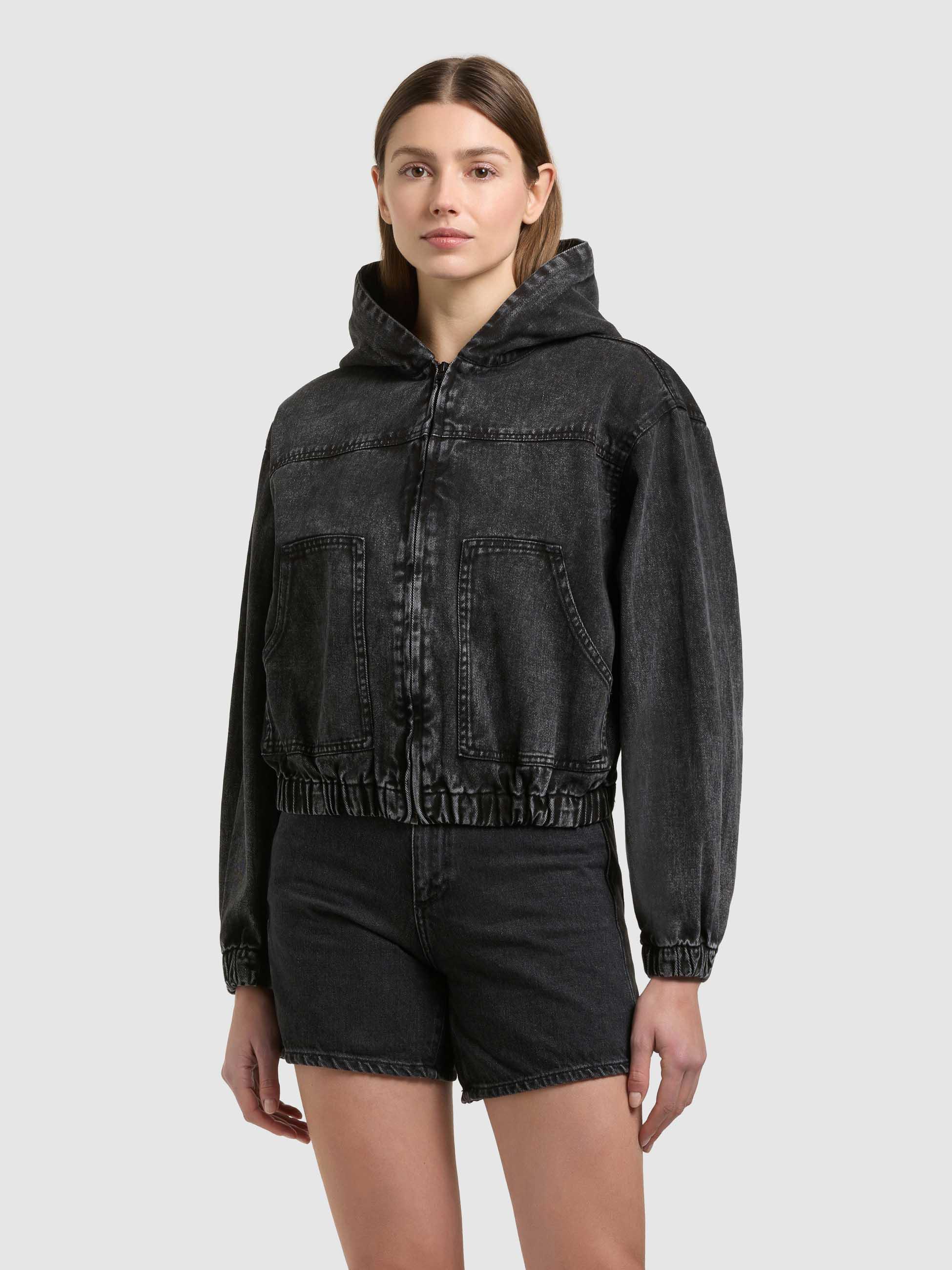 Jeansjacke im Bomberjacken-Look "Gretel" Black