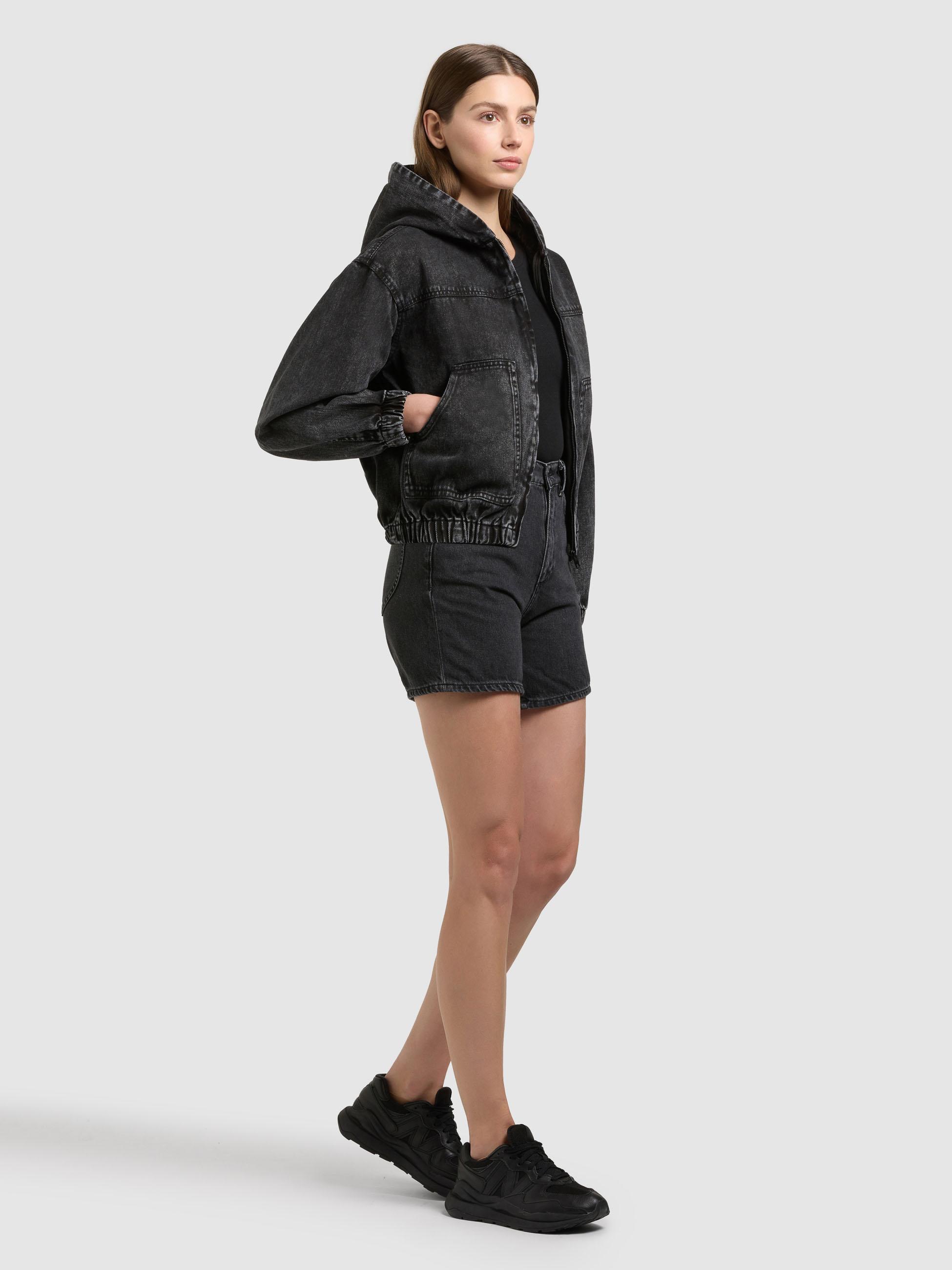 Jeansjacke im Bomberjacken-Look "Gretel" Black