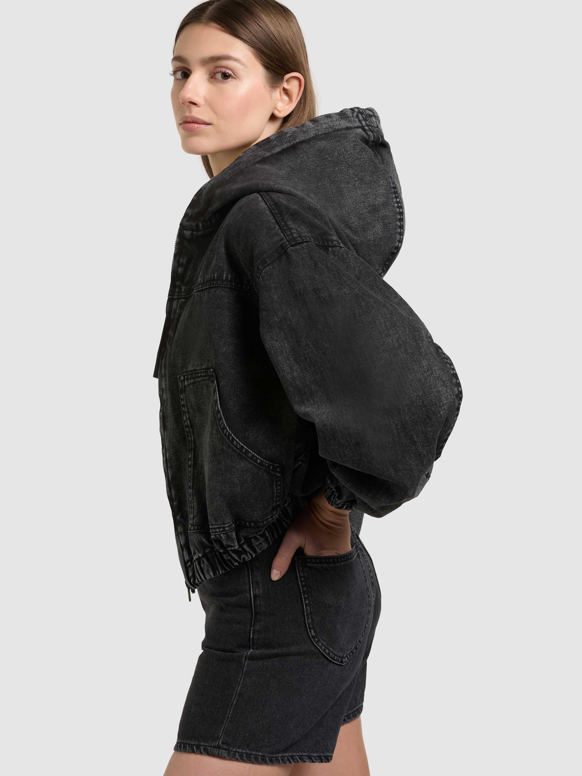 Jeansjacke im Bomberjacken-Look "Gretel" Black