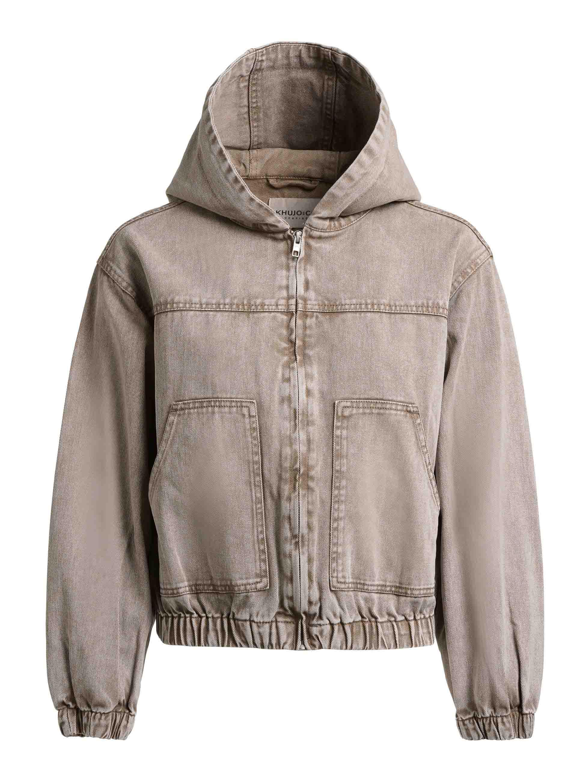 Jeansjacke im Bomberjacken-Look "Gretel" Latte Brown