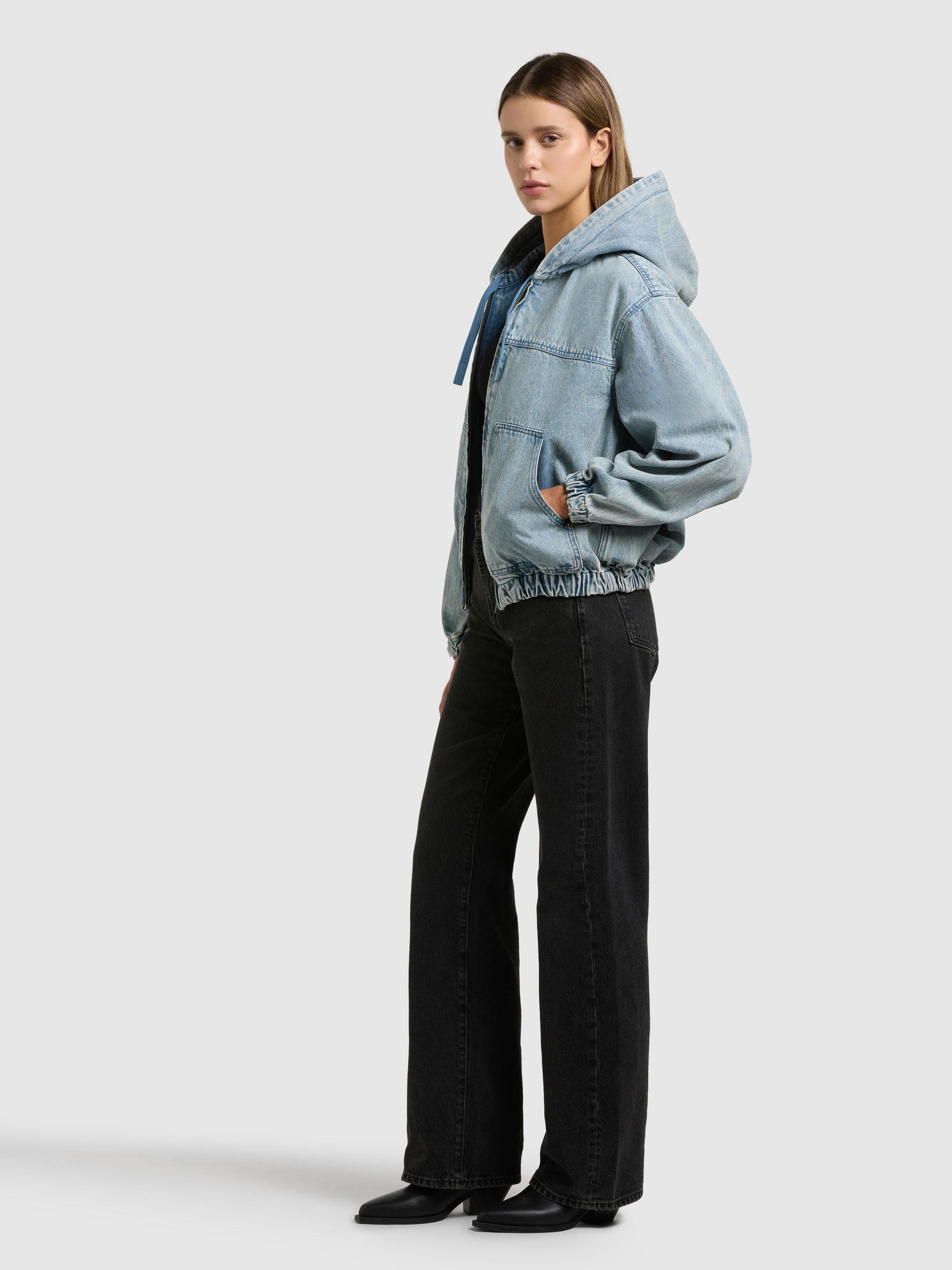 Jeansjacke im Bomberjacken-Look "Gretel" Light Blue