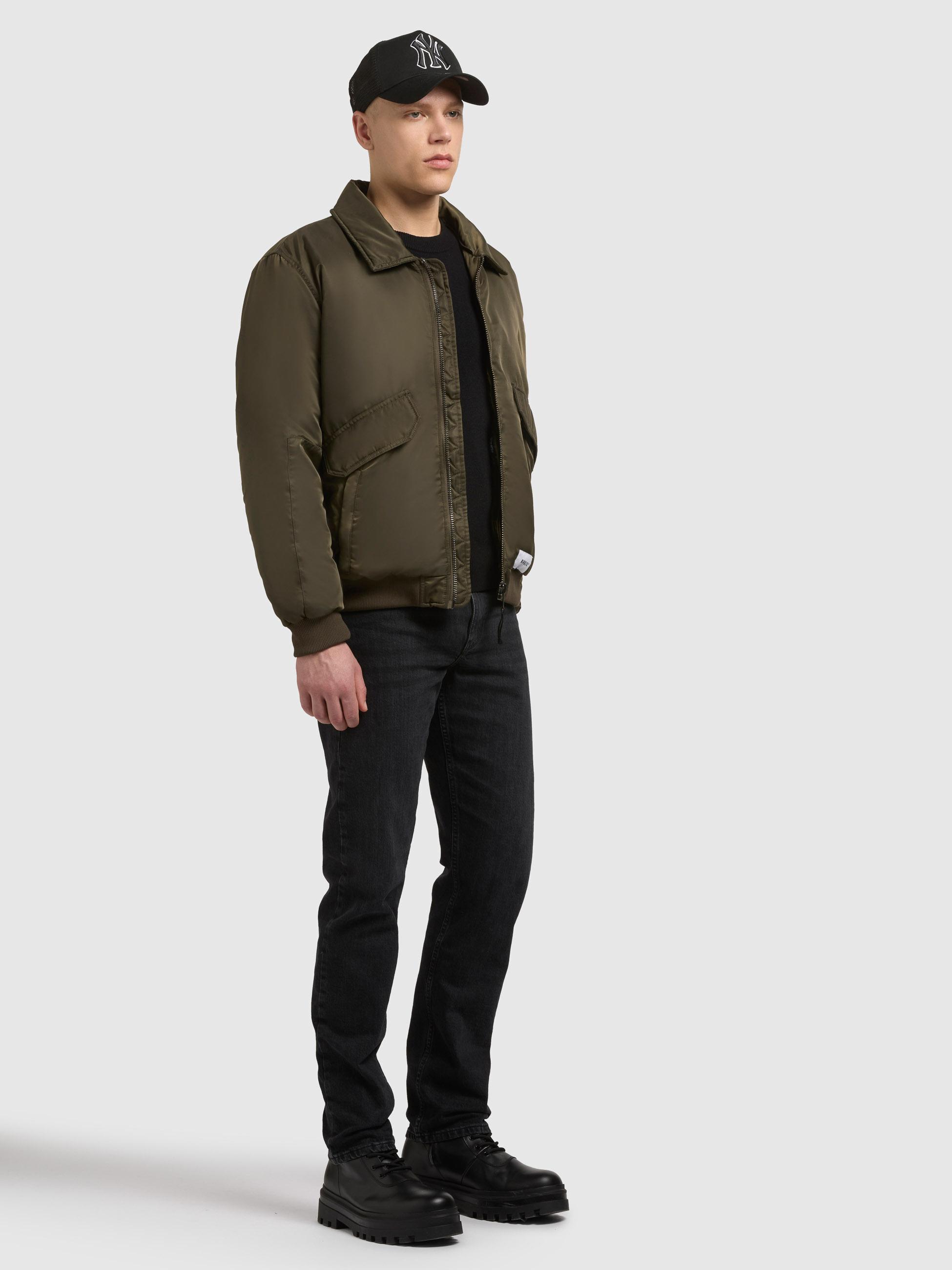 Warme Bomberjacke mit abnehmbarem Kunstpelz-Besatz "Ground" Forest Green