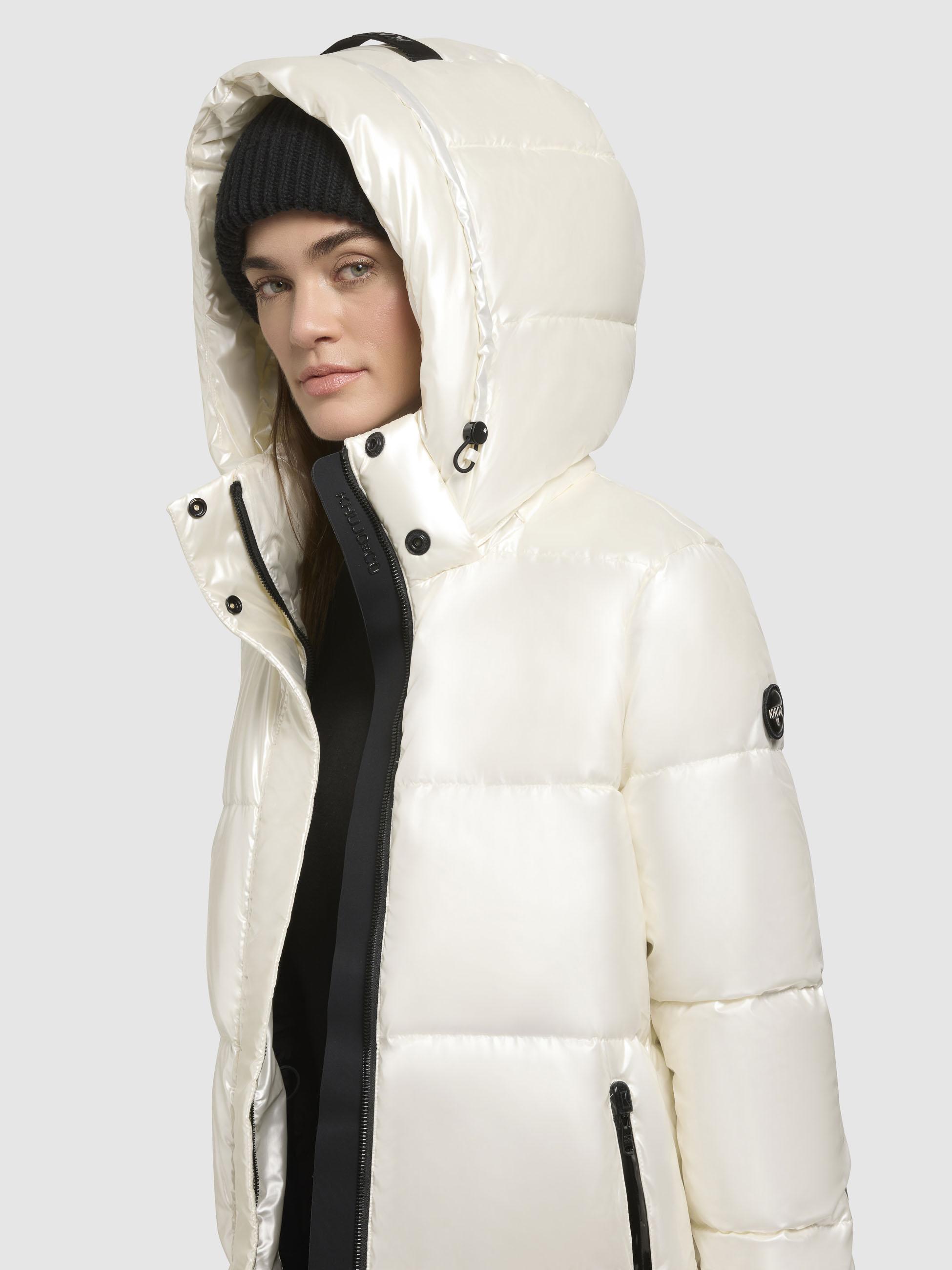 Gesteppter Wintermantel "Hedd Shiny-YM" Offwhite