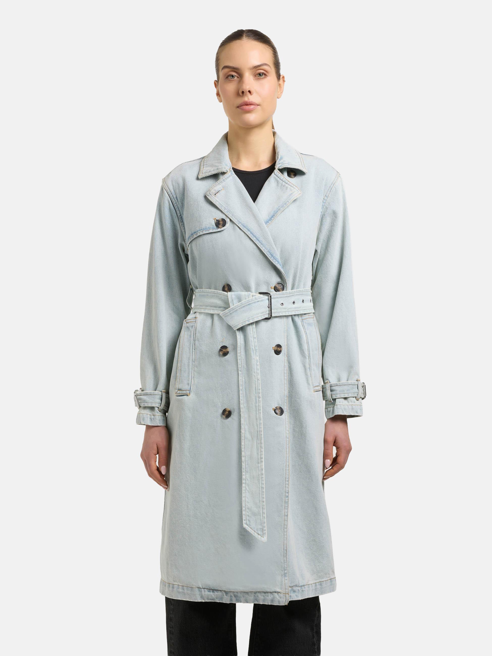 Trenchcoat aus Jeans "Hera" Bleached Blue