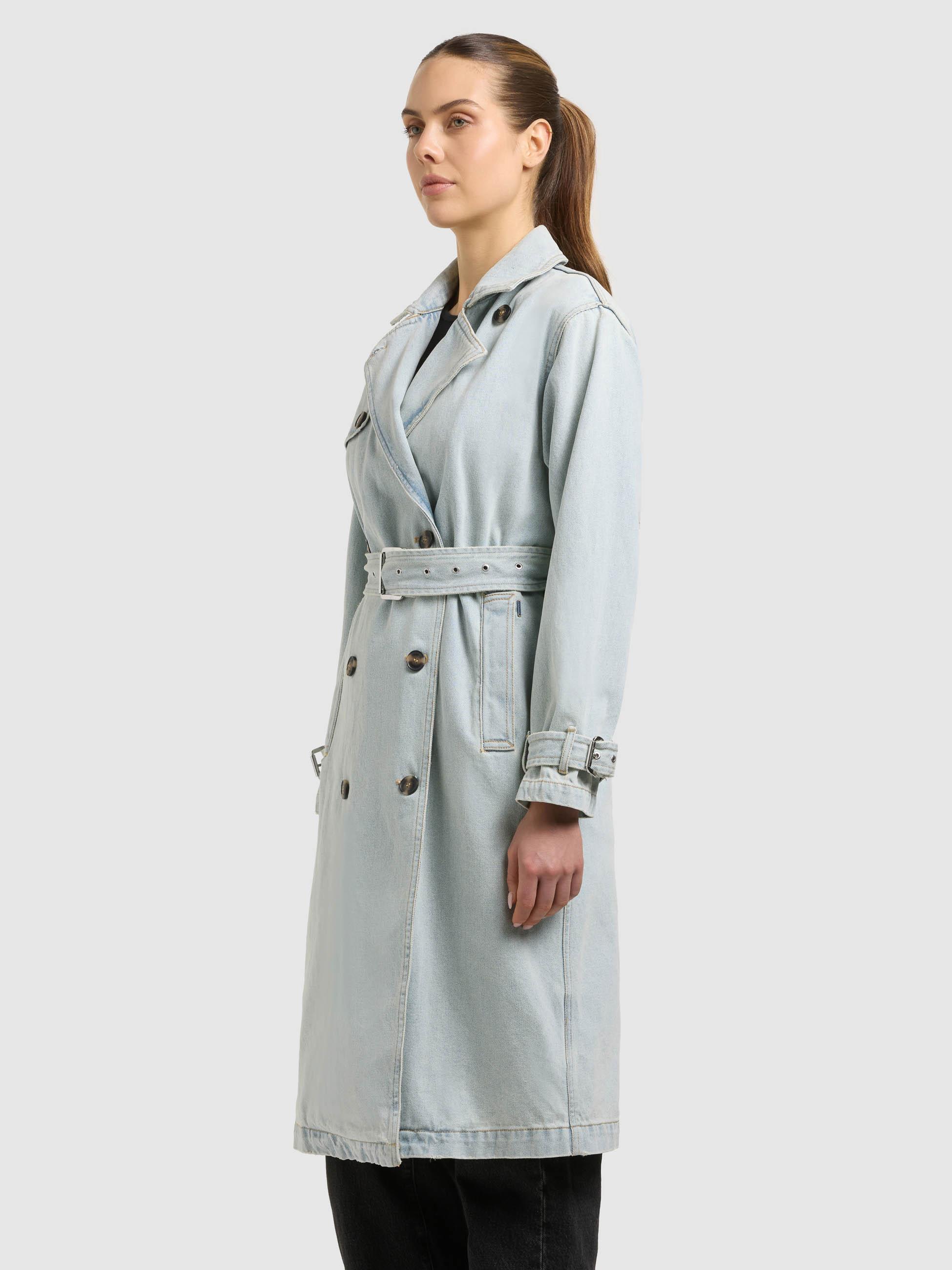 Trenchcoat aus Jeans "Hera" Bleached Blue