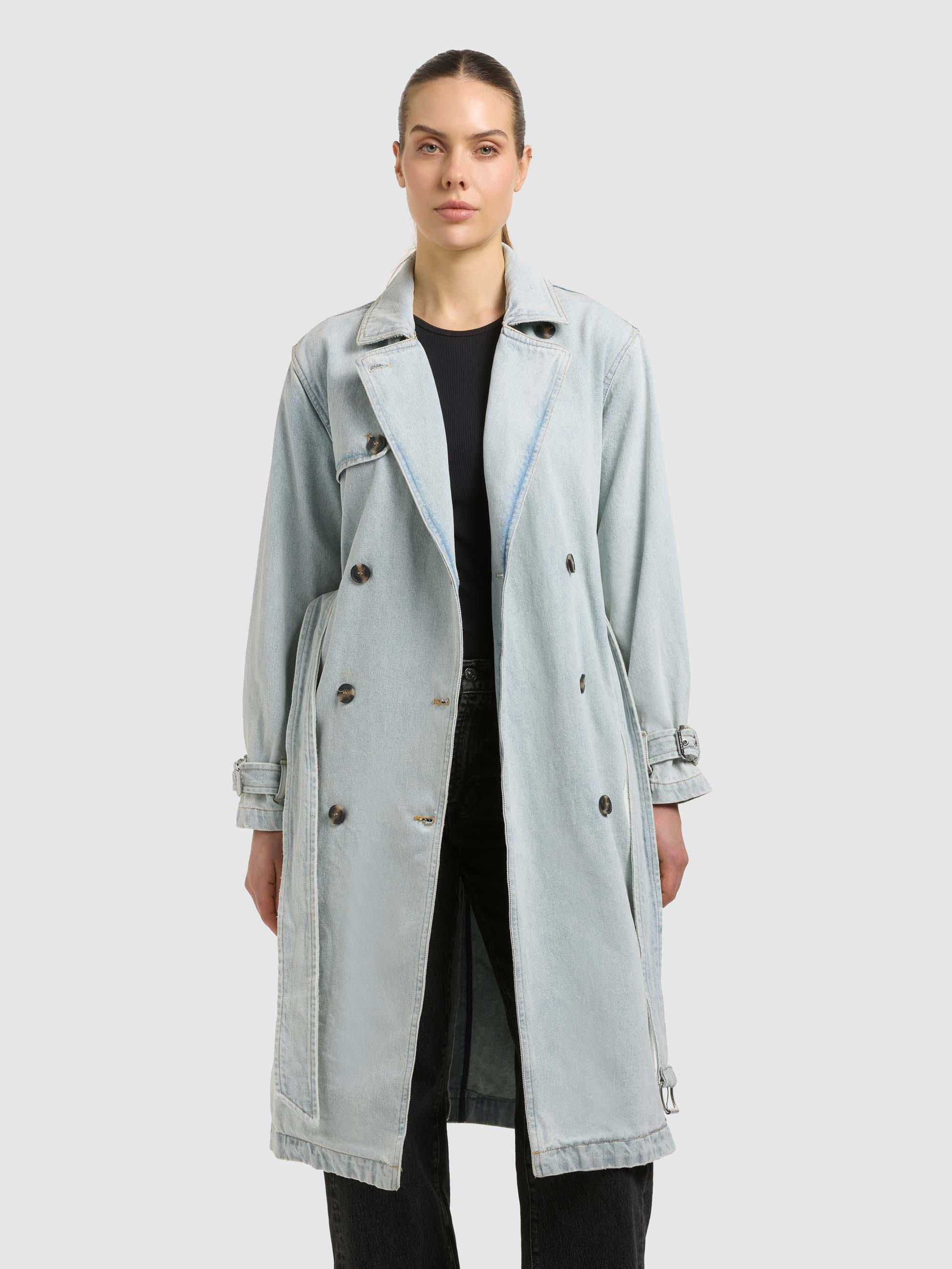 Trenchcoat aus Jeans "Hera" Bleached Blue